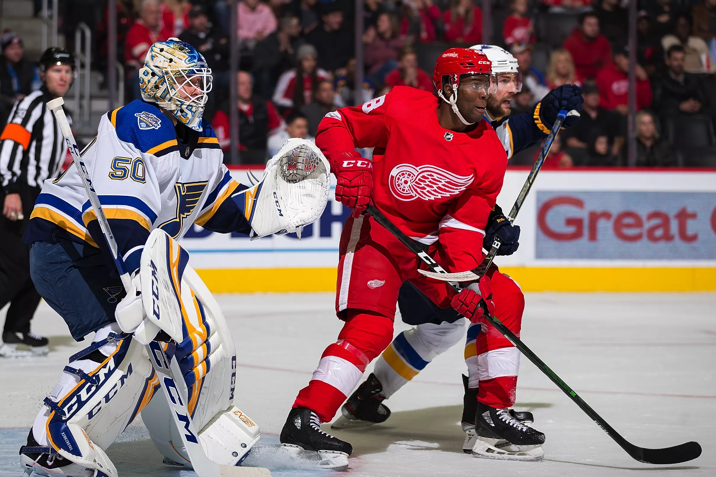 GAAAAAAH! Blues Beat Wings 5-4 In OT Despite Detroit Comeback