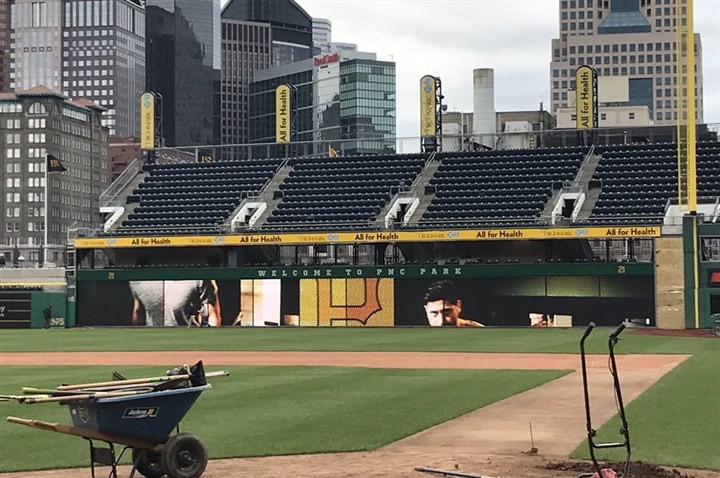 PNC Park scoreboard.. and it's captioned, daveynin