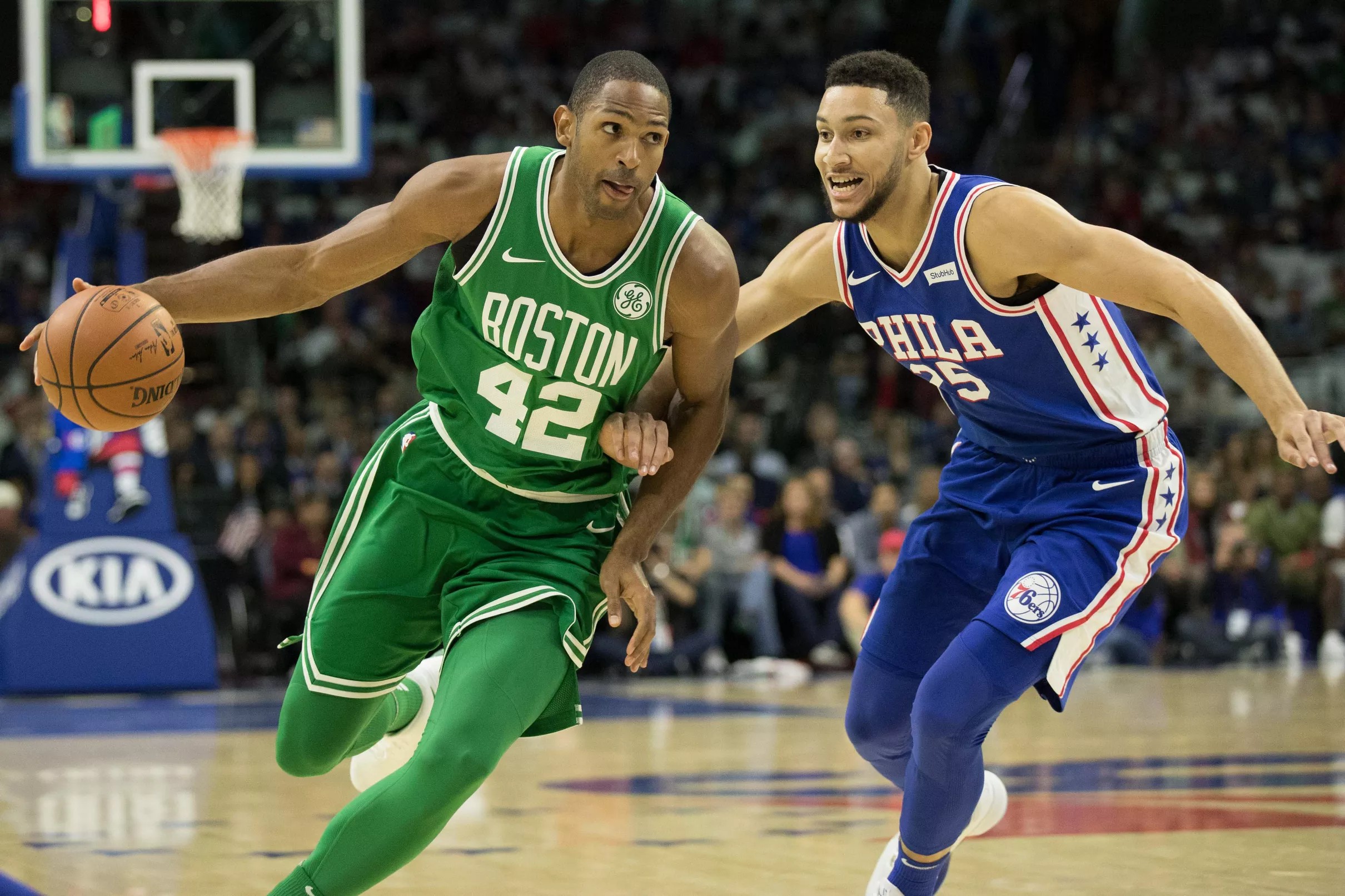 The Celtics host division rival Philadelphia 76ers for the second of 4