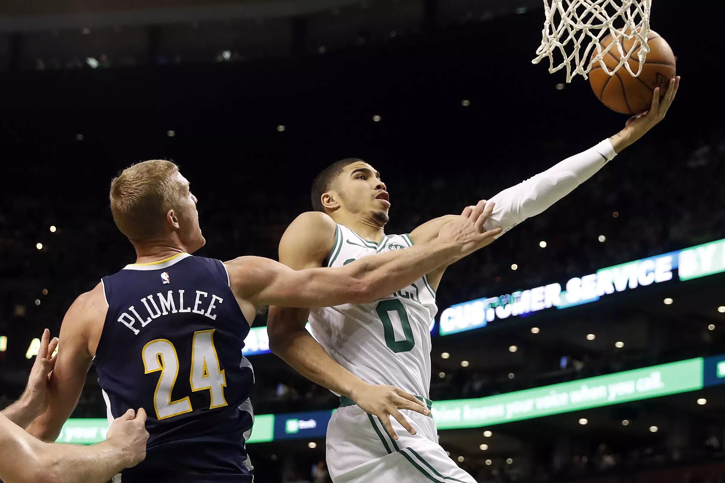The Celtics visit the Denver Nuggets as they look to sweep the series