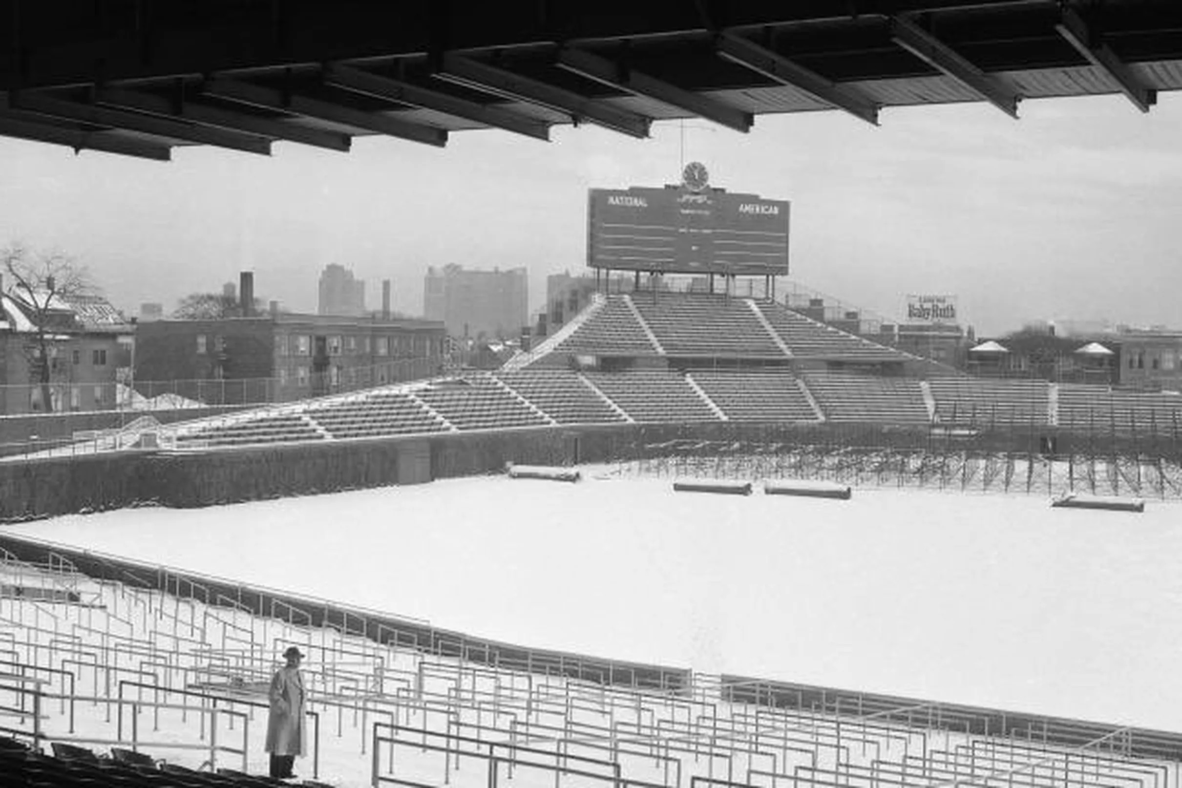 Wrigley Field history The ballpark in the snow