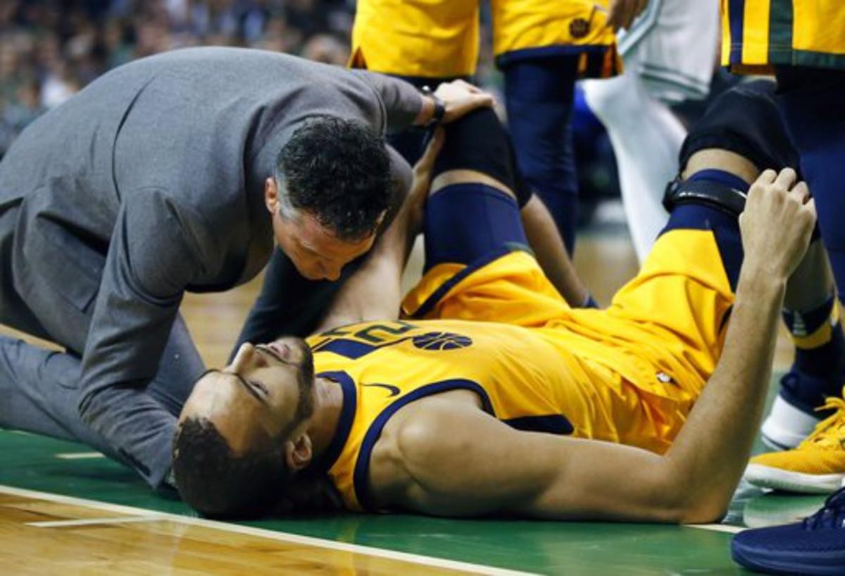 Jazz center Rudy Gobert out two more weeks with left knee injury