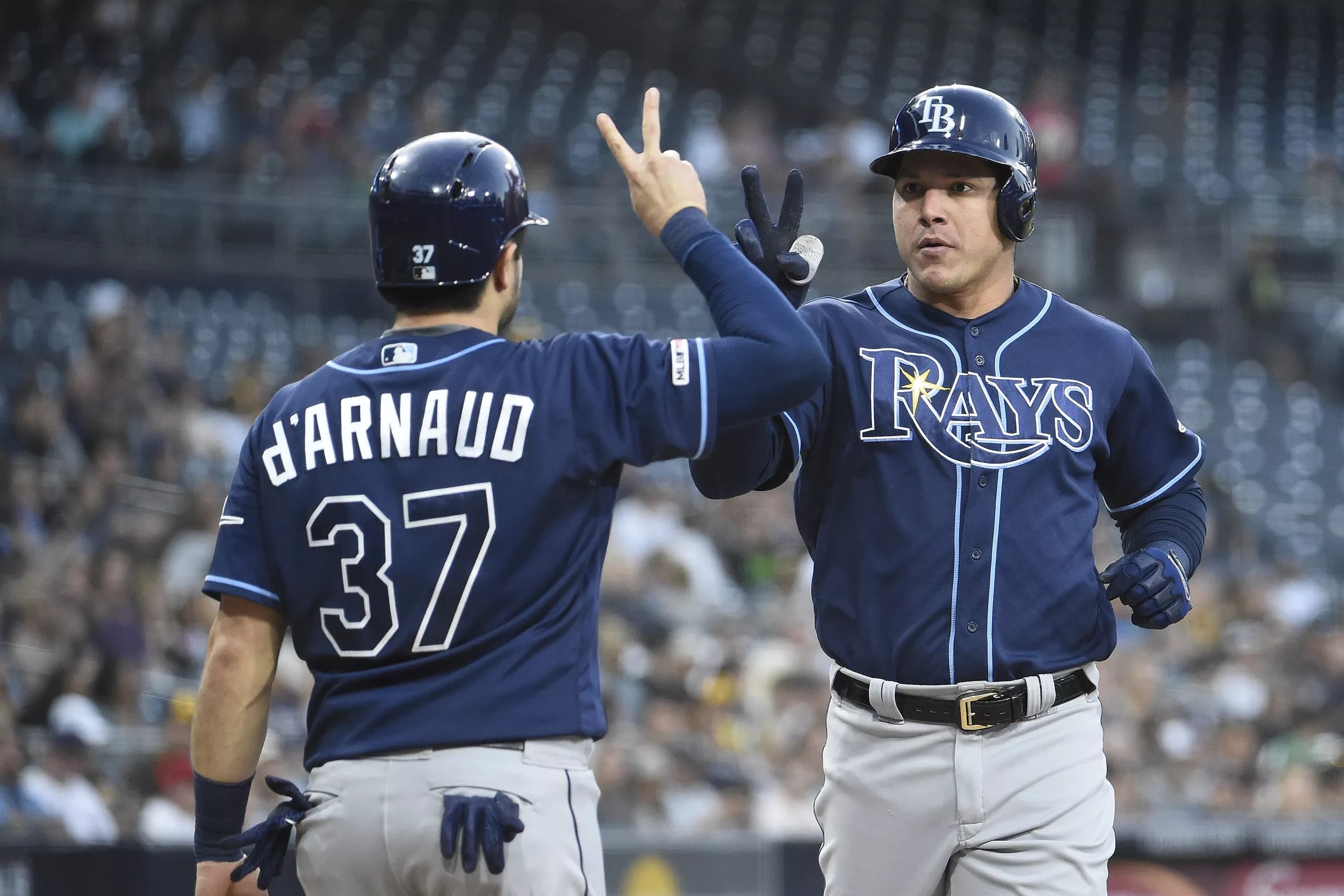 Rays 10, Padres 4 The offense poured it on in the series opener