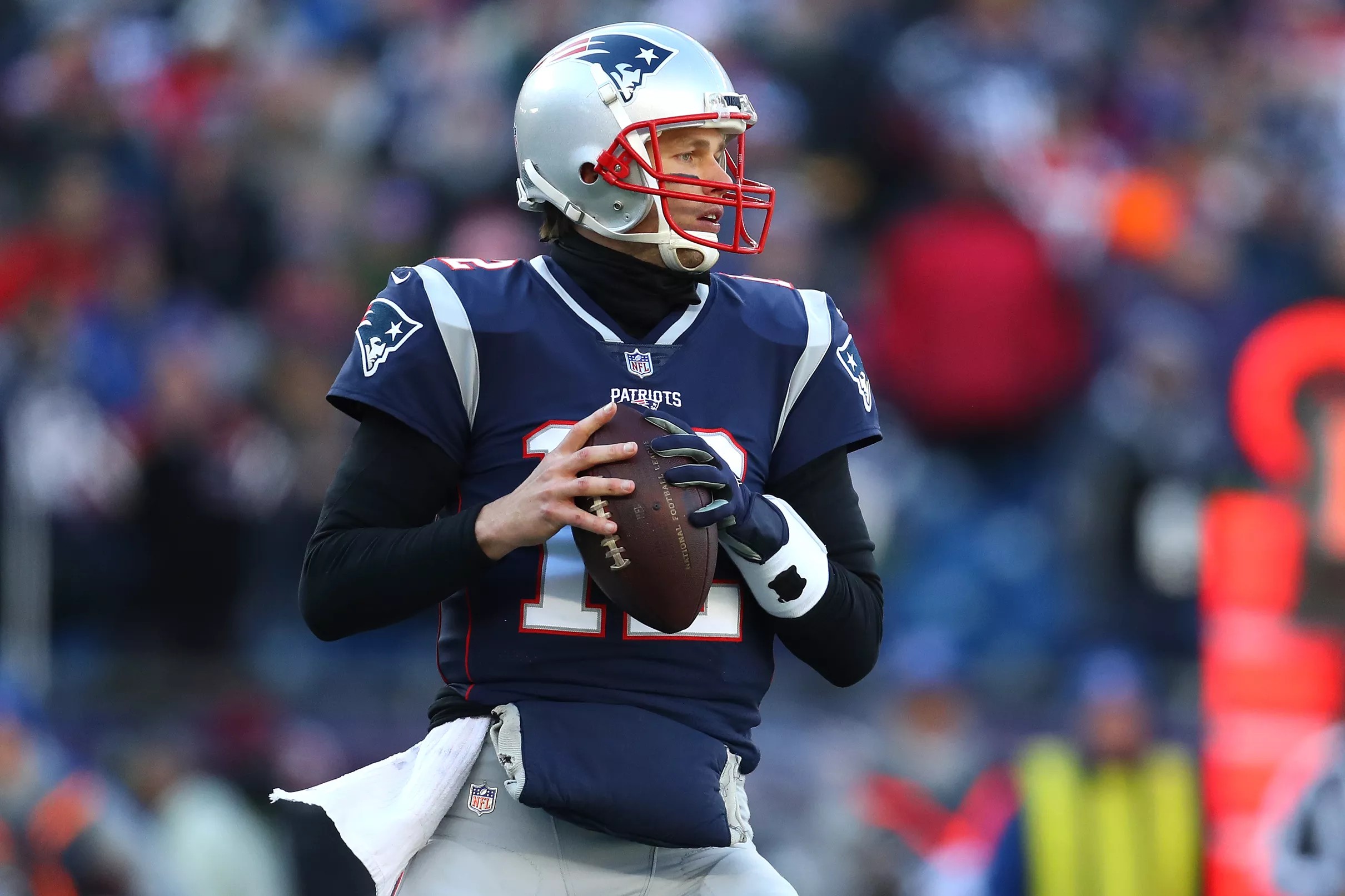 Patriots quarterback Tom Brady was outstanding when his receivers were