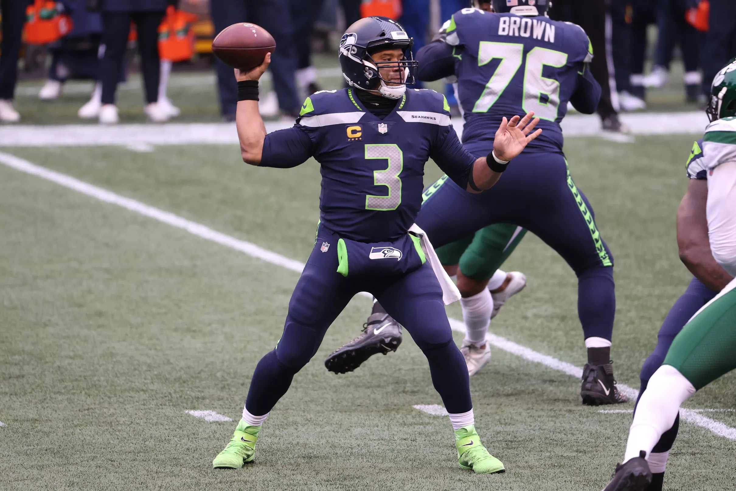 Russell Wilson 1st quarterback with a winning record in each of
