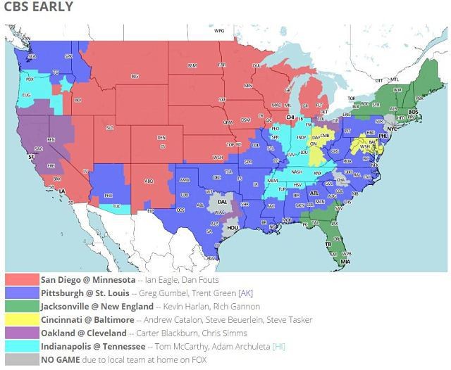 NFL TV Maps Week 14