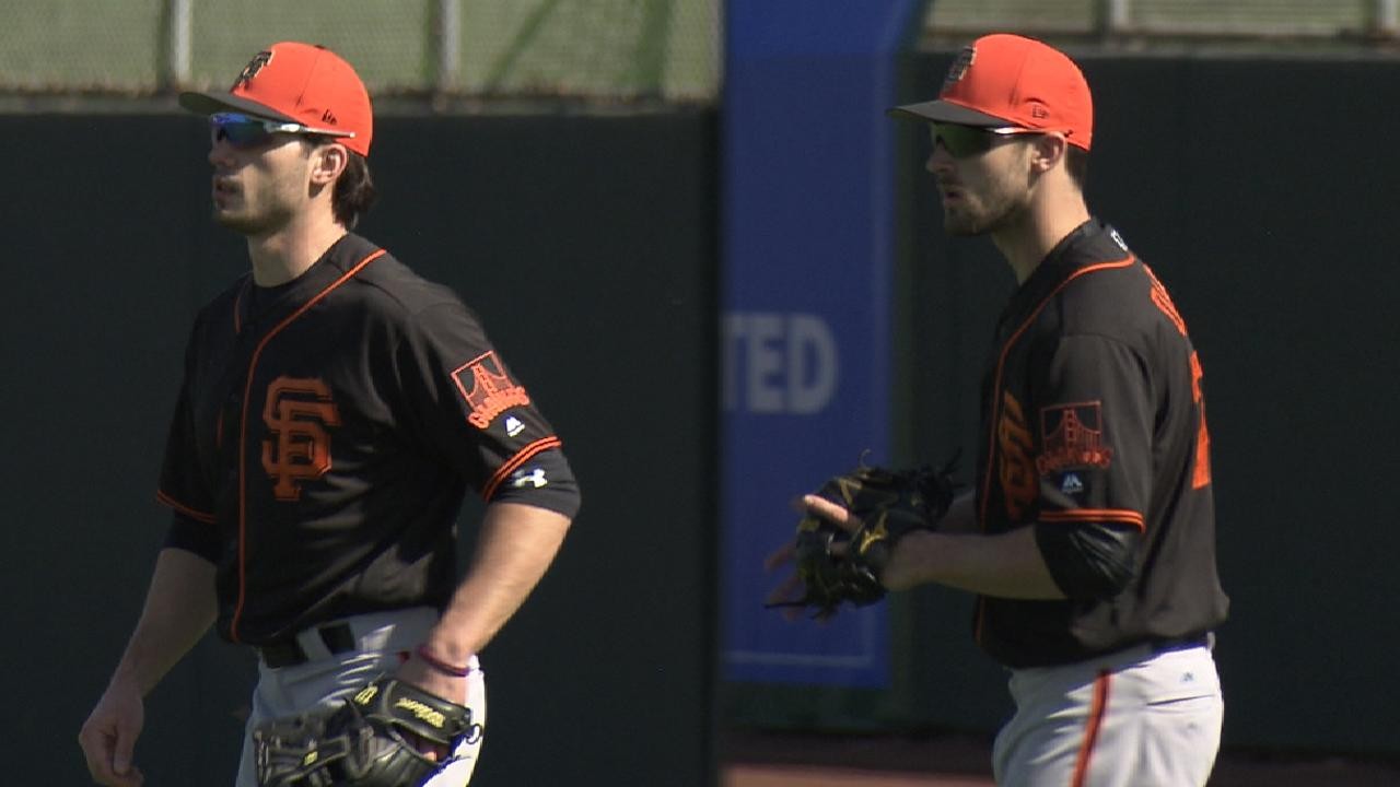 Giants outfielders battling for spots in camp