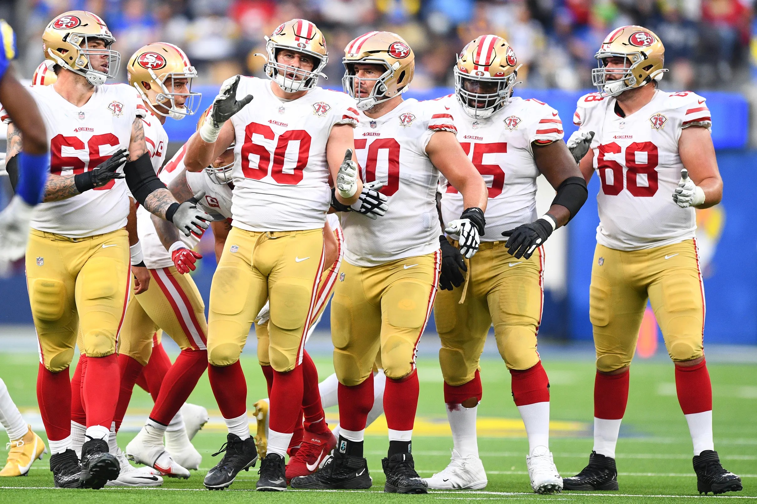 PFF ranks the 49ers offensive line as the 14thbest unit heading into 2022