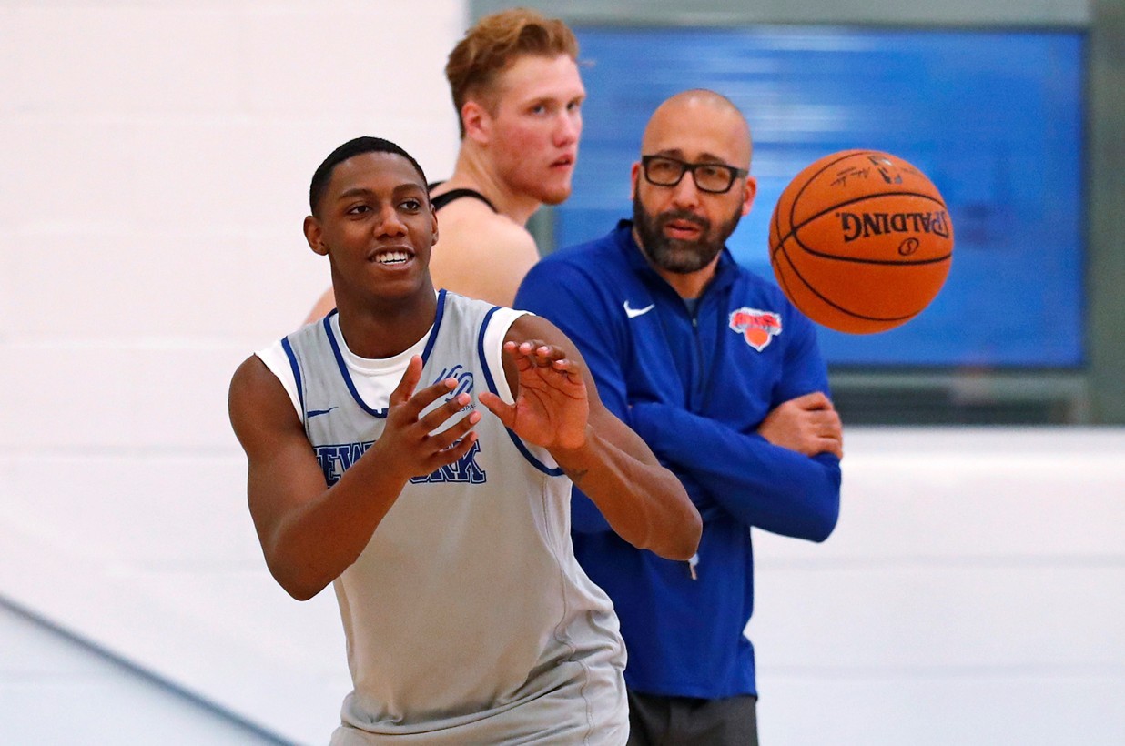 Rj Barretts Development Takes Center Stage At First Knicks Practice