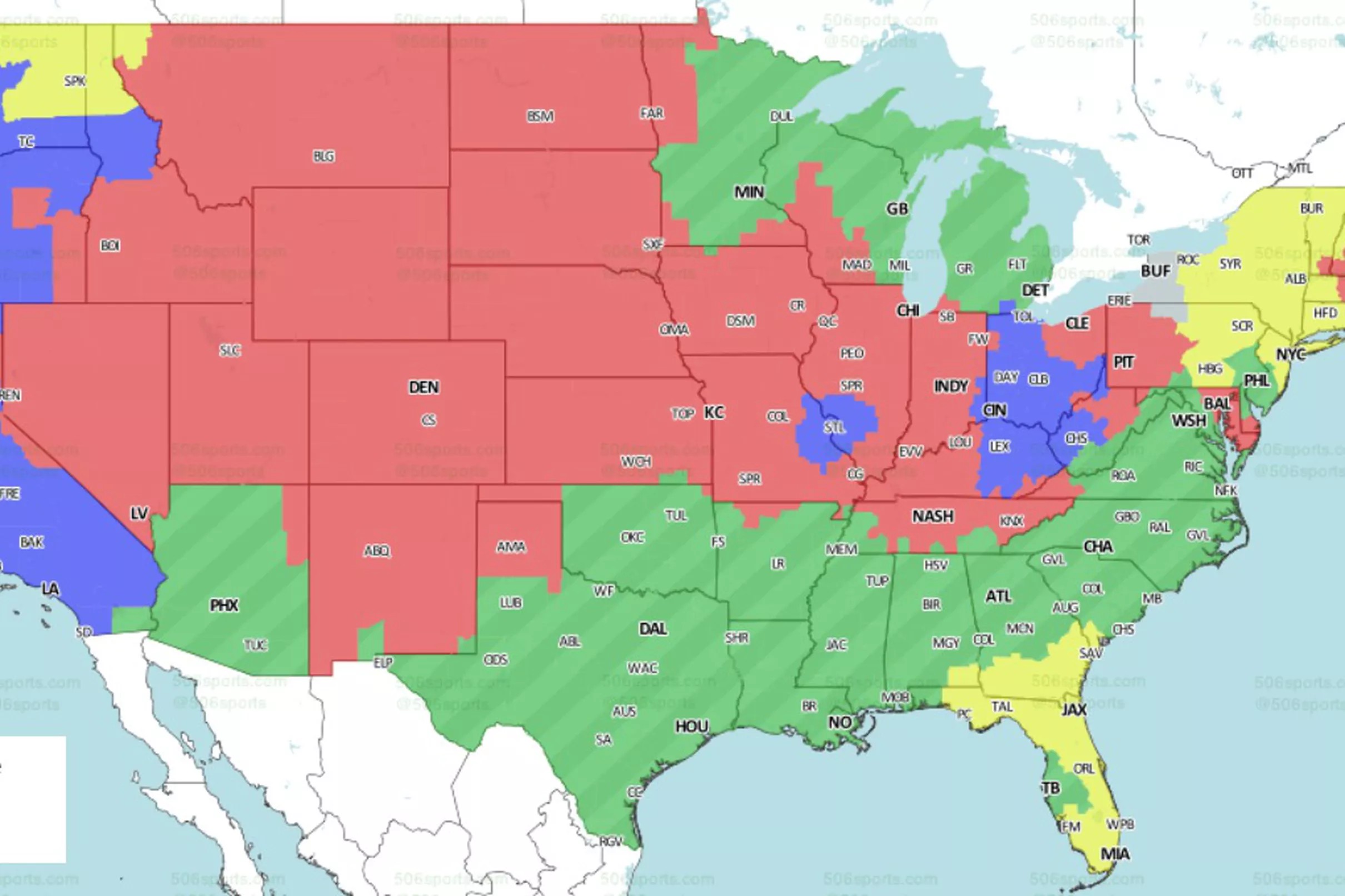 Nfl Regional Coverage Map - k6scrzf