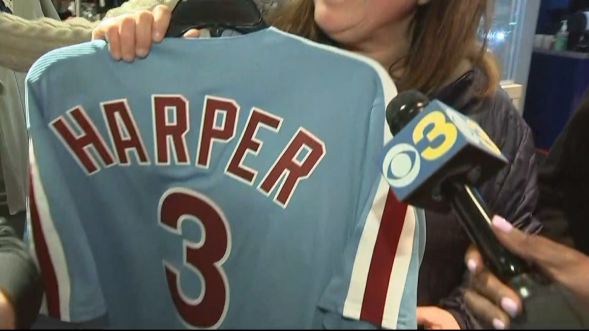 Bryce Harper Phillies Jerseys Already Selling Big At Citizens Bank Park