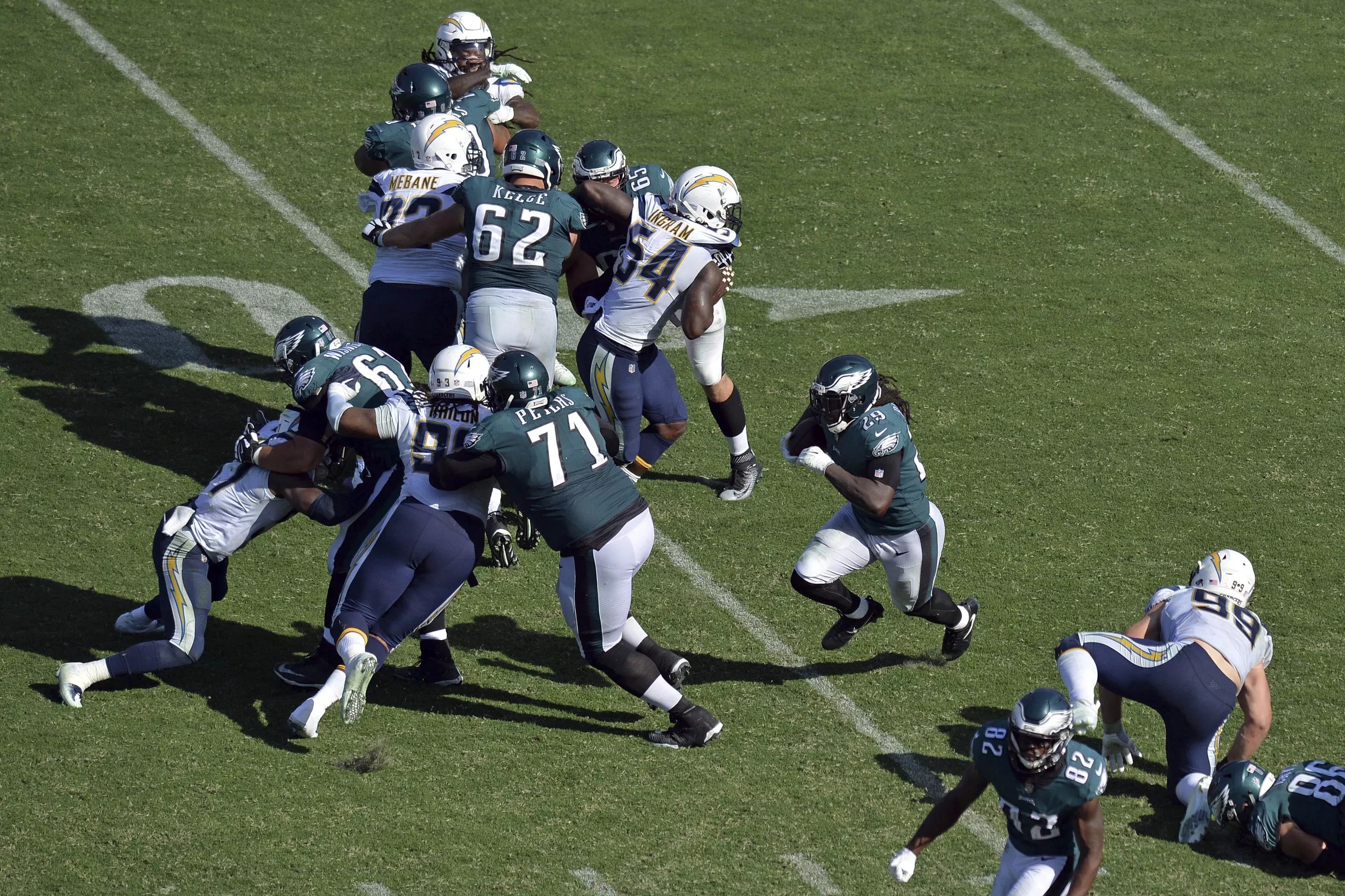 EaglesChargers PFF Grades Philadelphia’s offensive line makes up 4