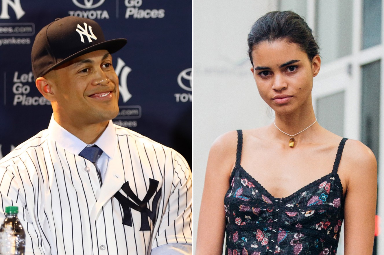 Model catches Giancarlo Stanton’s eye at New Year’s Eve bash