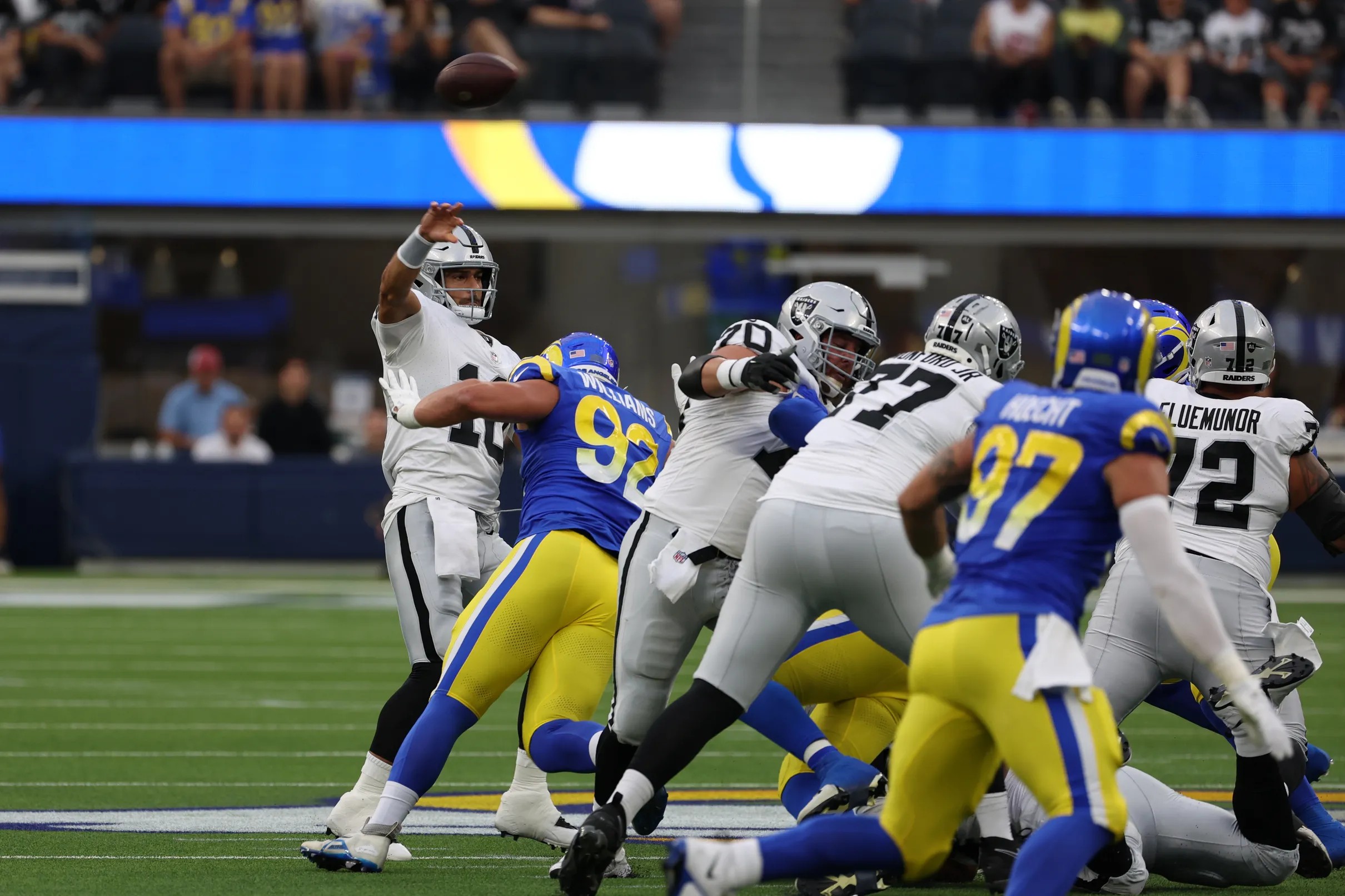 Las Vegas Raiders; Josh McDaniels after a 34-17 win over Los