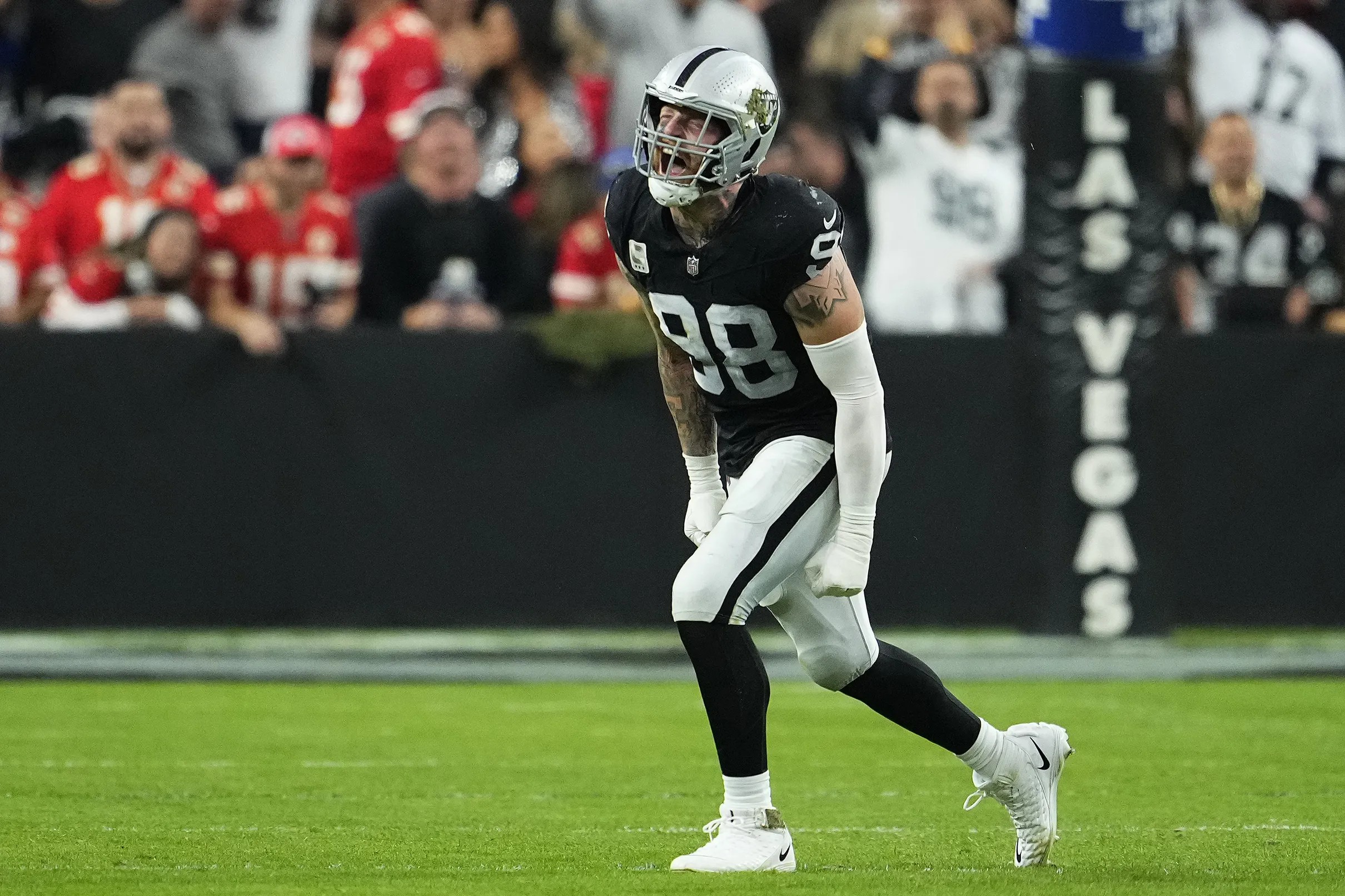 It's about giving back' for Maxx Crosby, the Raiders' Walter Payton Man of  the Year nominee