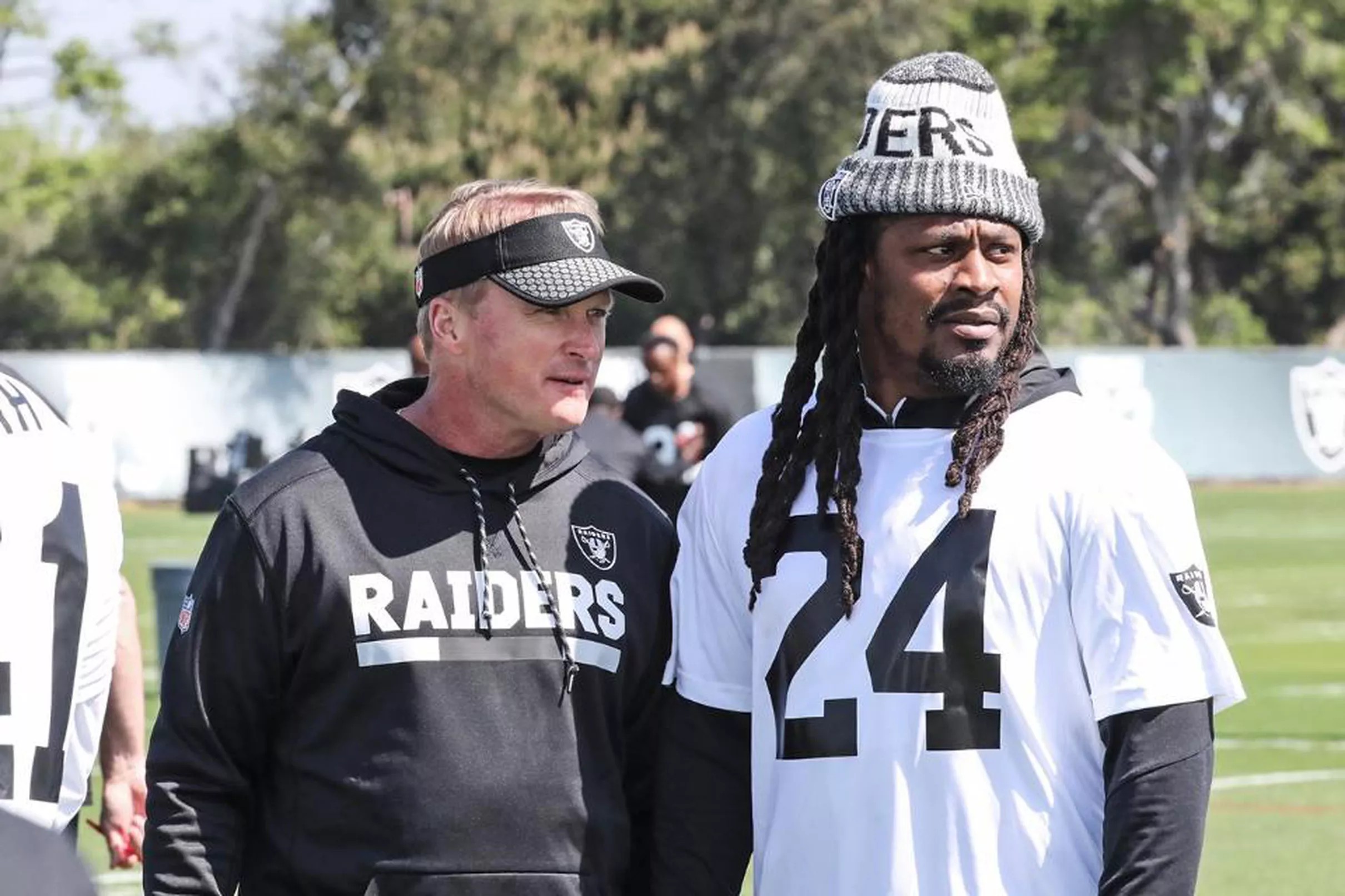 Look First onfield images of Jon Gruden, Raiders coaching staff