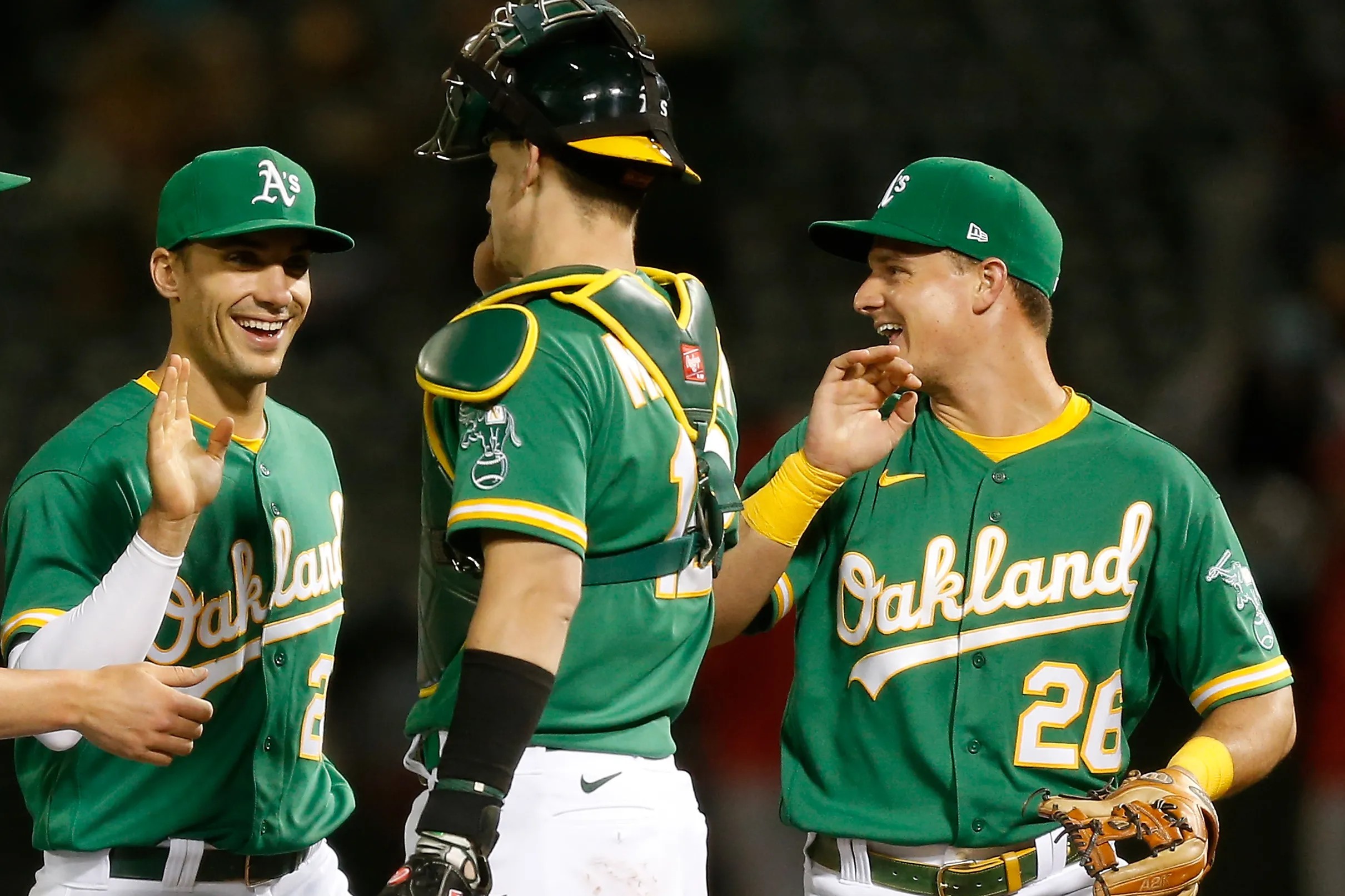 2021 Gold Glove finalists Matt Chapman, Matt Olson, Sean Murphy in the