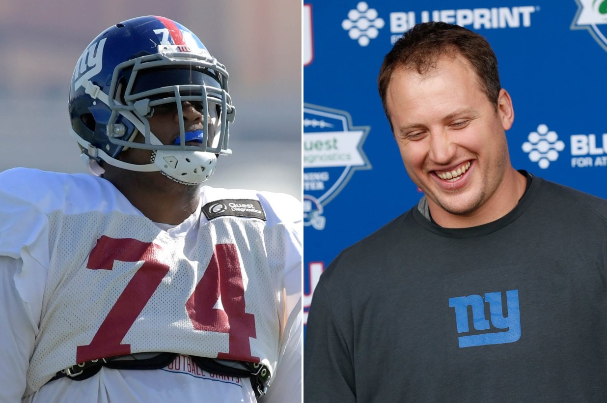 Ereck Flowers and Giants get a dose of their new Oline leader