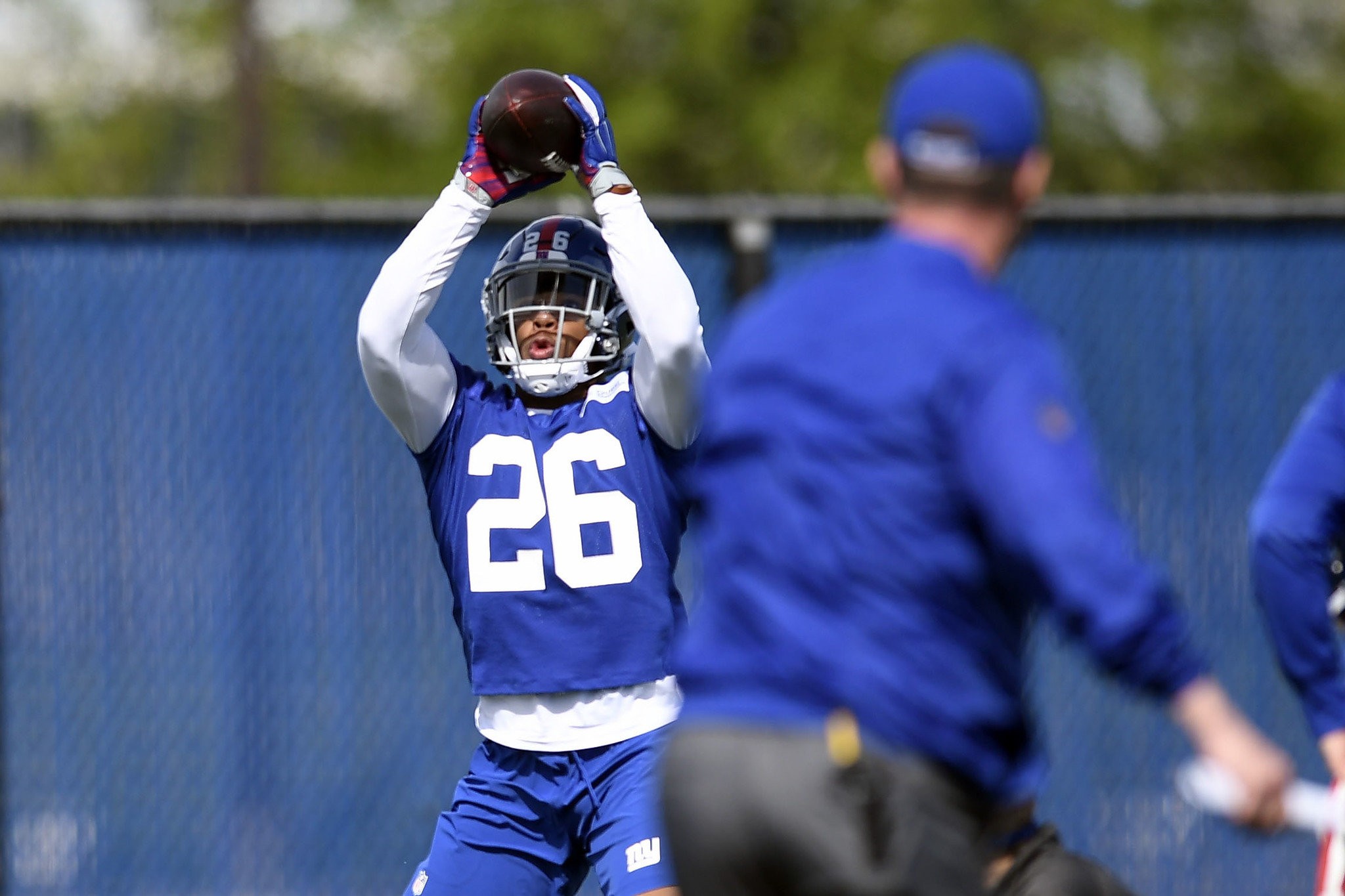 WATCH Saquon Barkley, Eli Manning highlights at Giants' OTAs