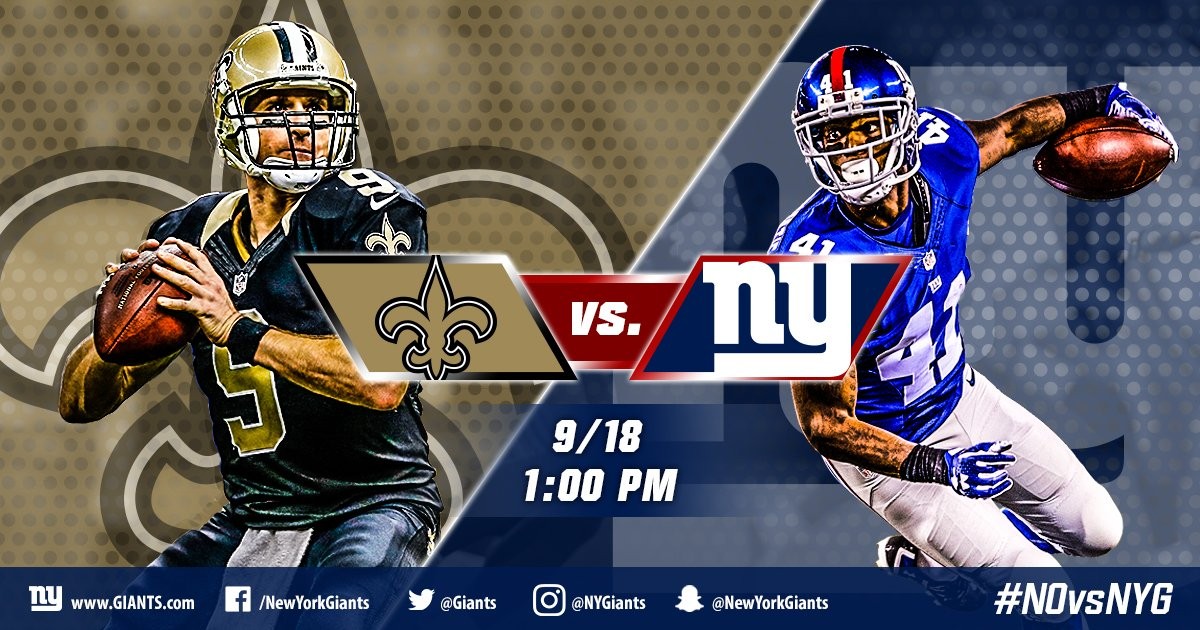 Giants vs. Saints Live Updates