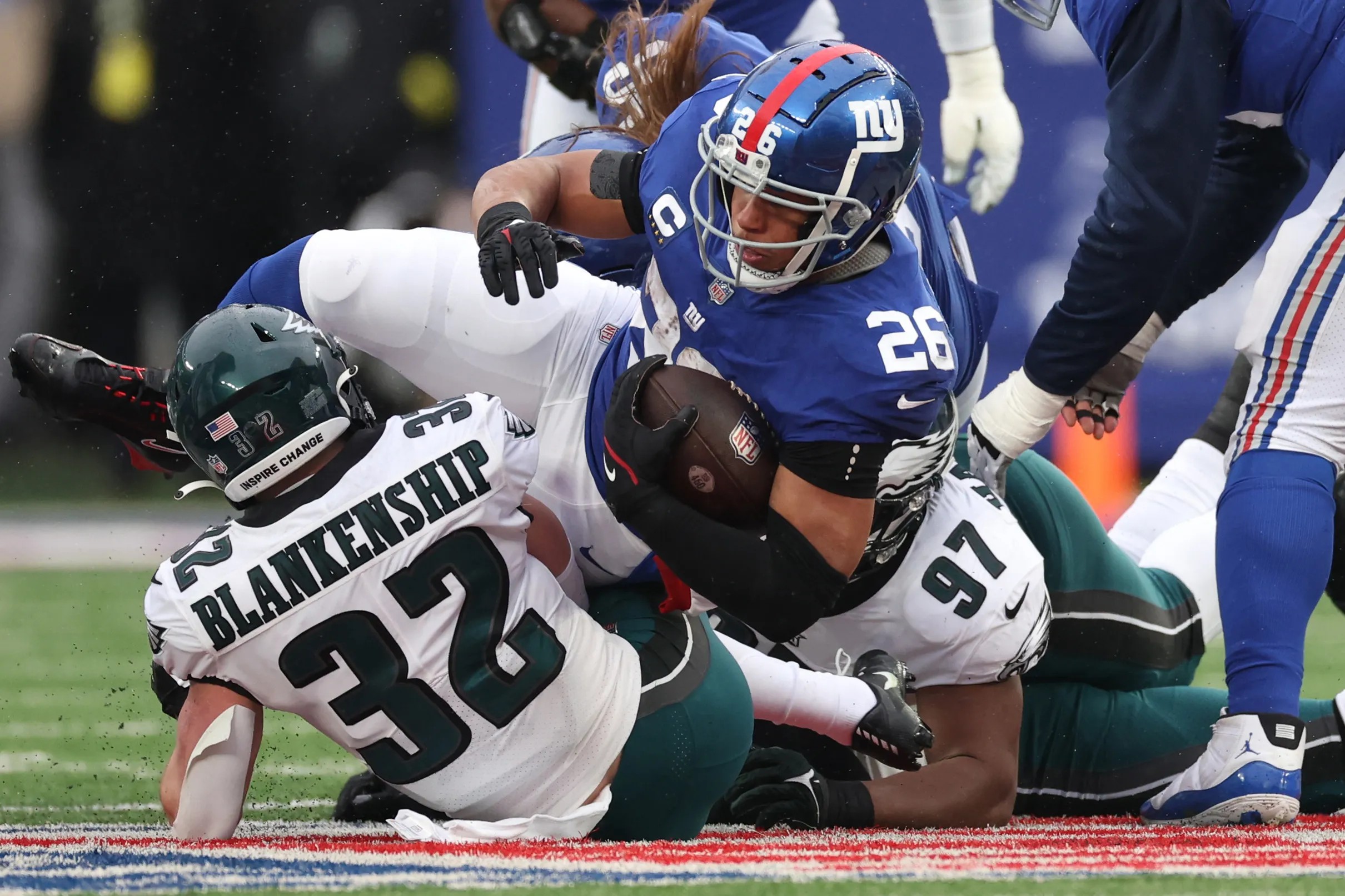 Giants' PFF scores, snap counts from loss to Philadelphia Eagles