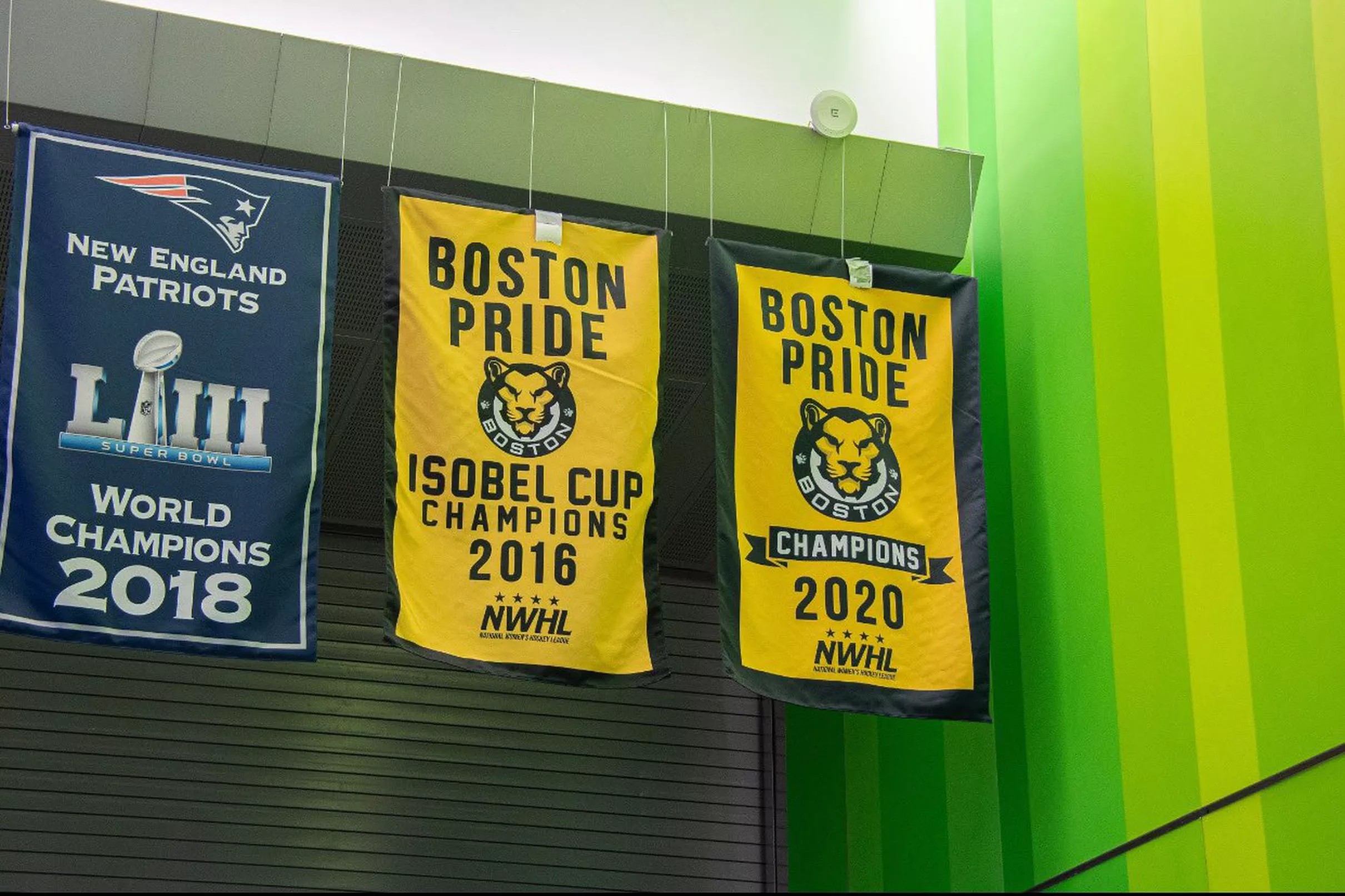 Boston Pride have banners unveiled in Logan Airport