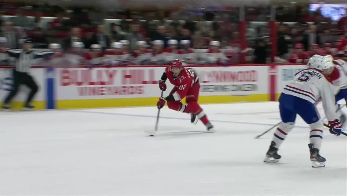 Scoring quick and hat tricks Canes, Jarvis ride dominant third period to victory over Habs