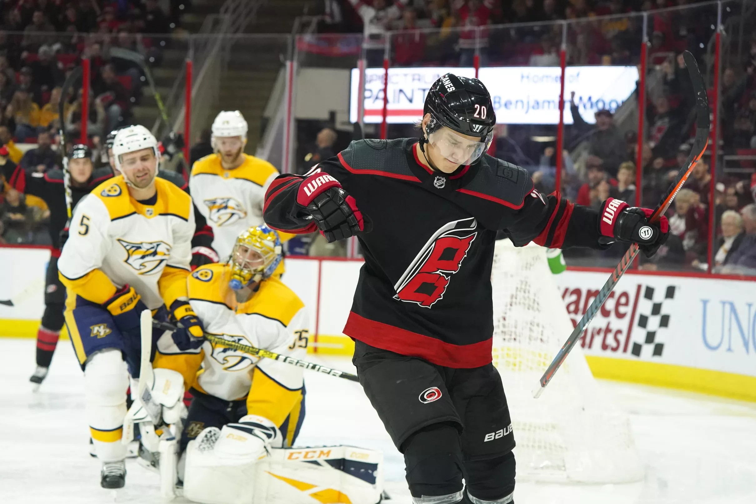 Ferland’s fight, Aho’s hat trick lead Hurricanes to Sunday matinee win
