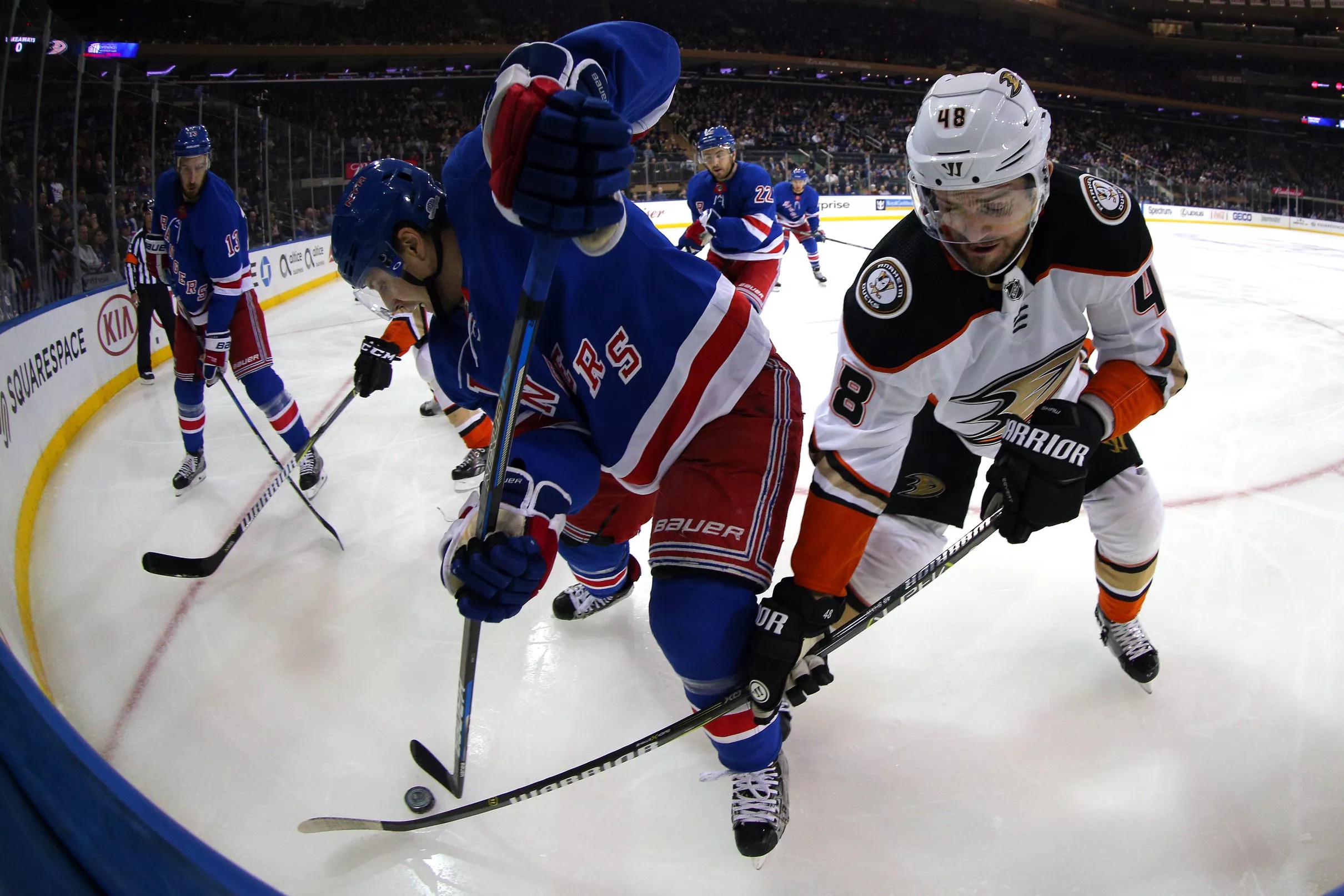 Rangers Vs. Ducks Fourth Line Careying Rangers