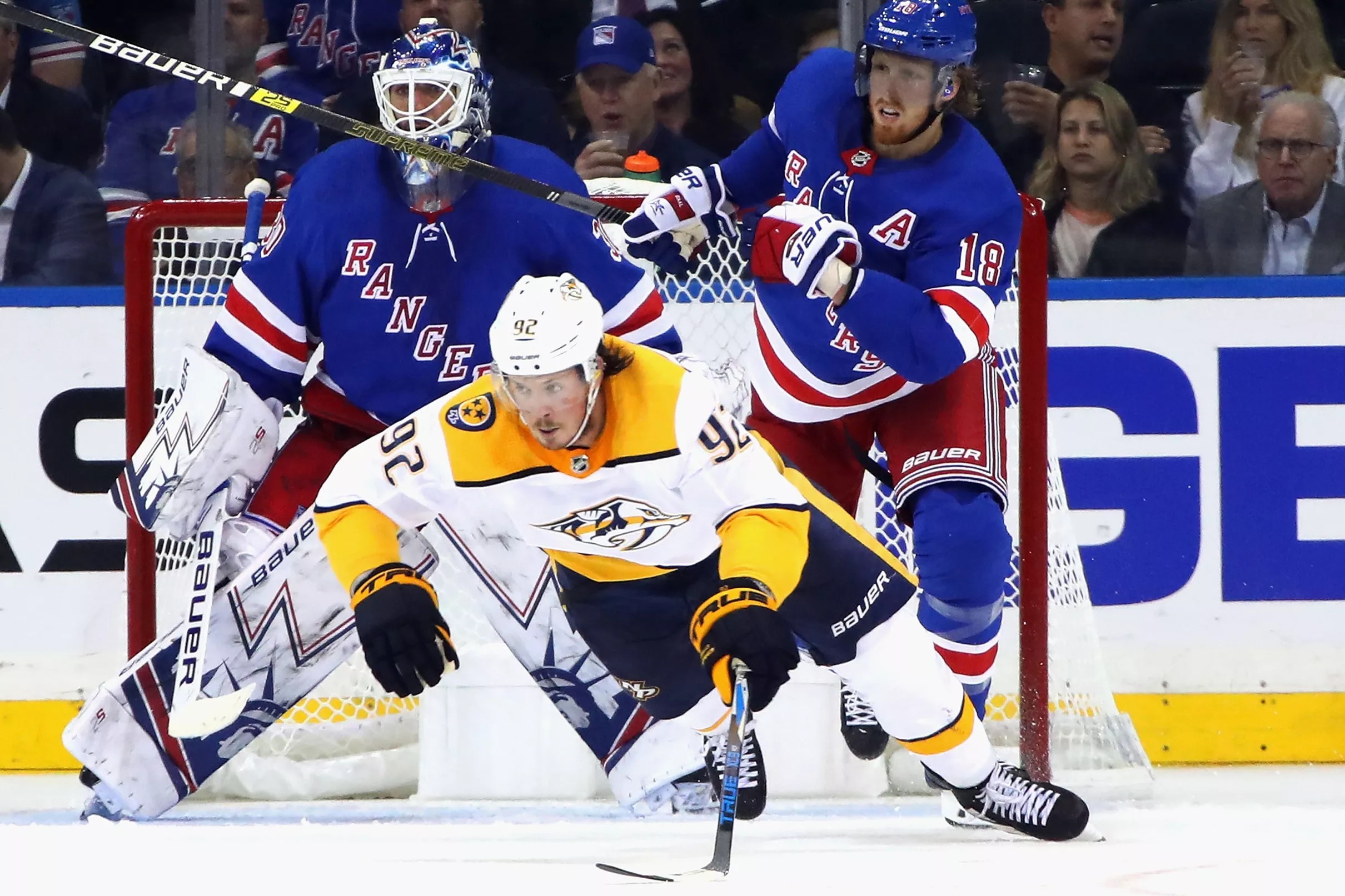 Rangers vs. Predators: Rangers Fall to Predators 3-2 in Home Opener