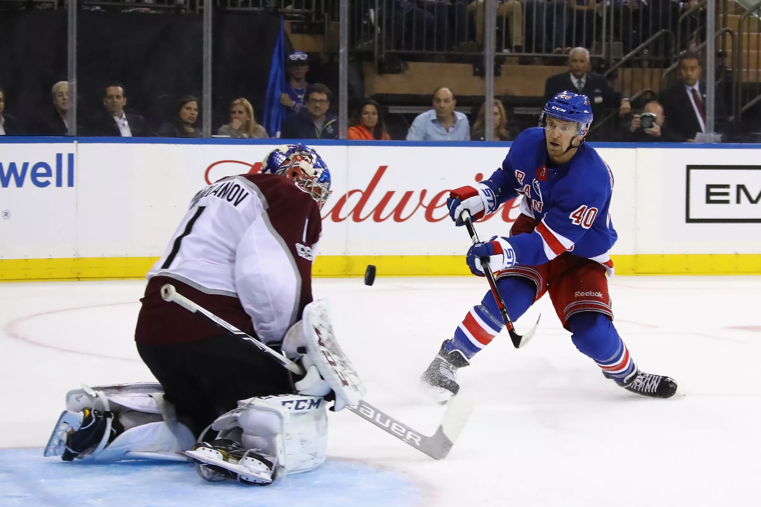 Rangers Vs. Avalanche Varlamov Silences Rangers On Opening Night