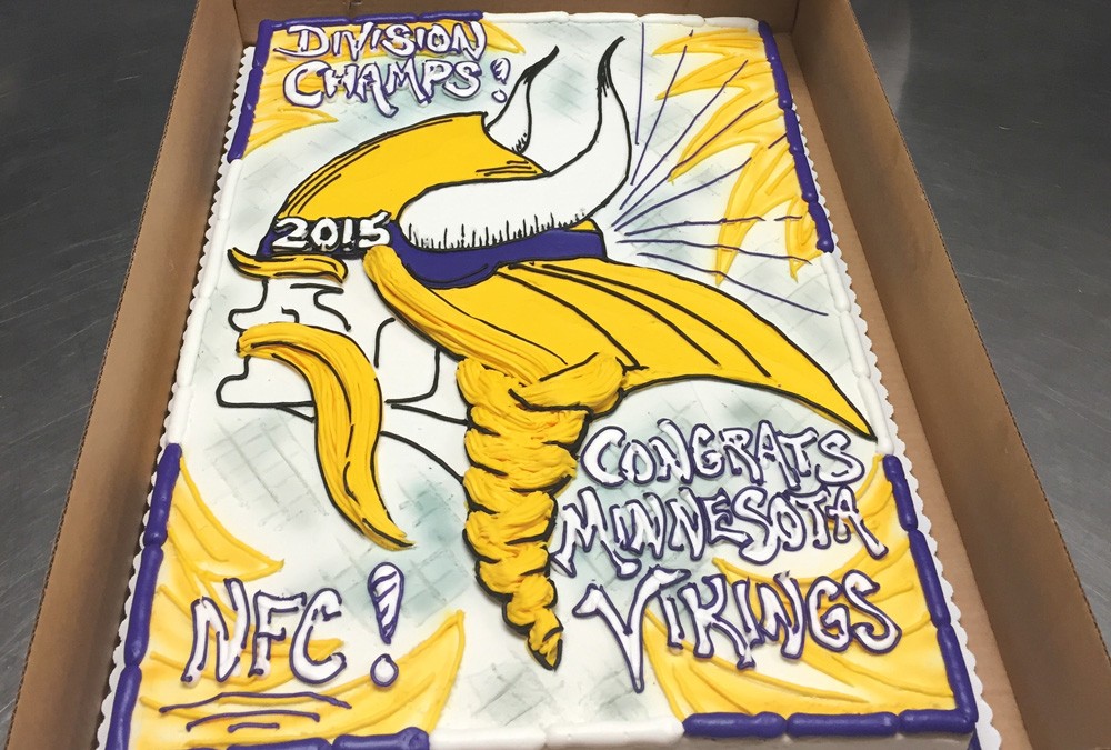 NFC North Championship Cake Served at Vikings Headquarters NFC North Championship Cake Served at Vikings Headquarters
