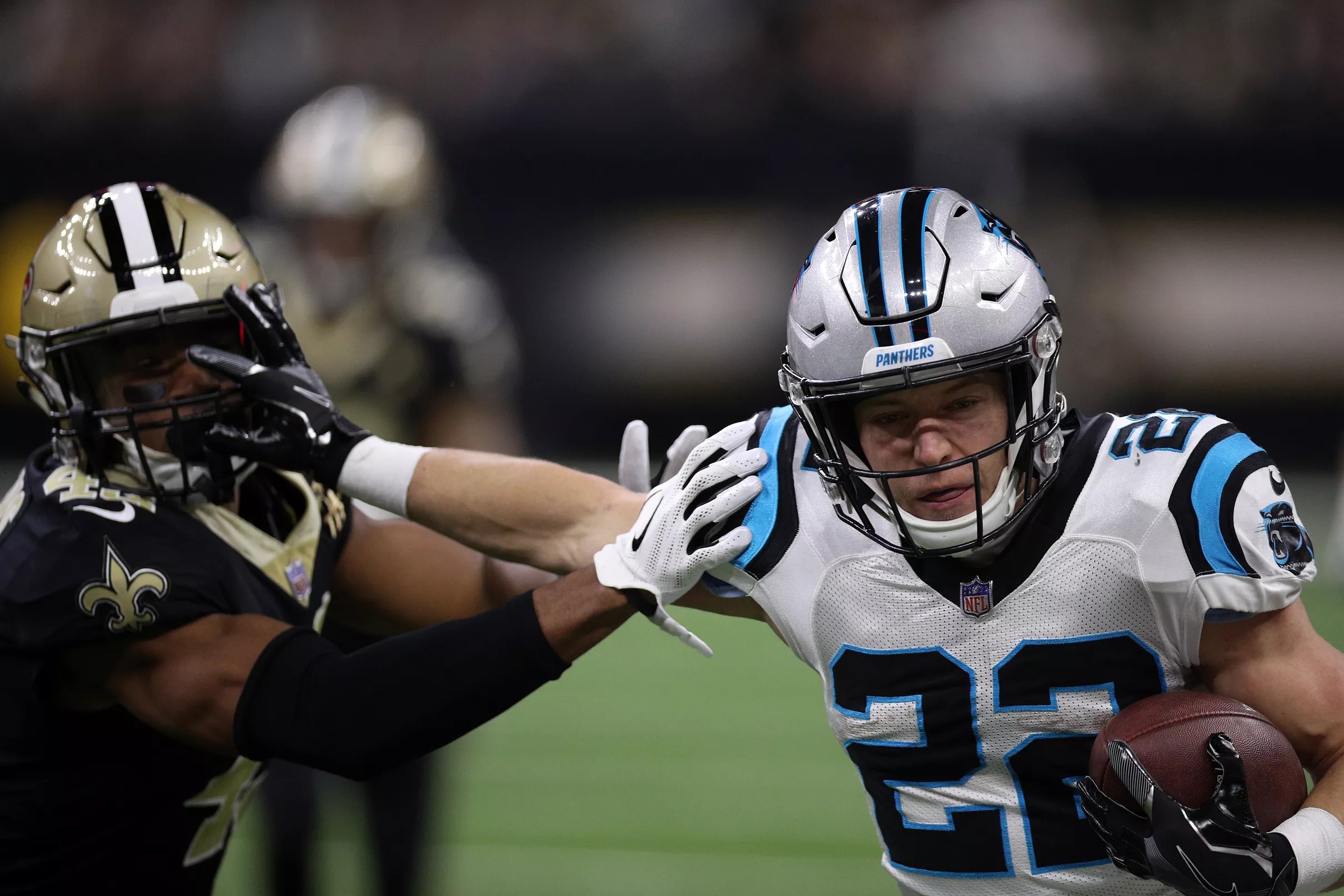 Panthers RB Christian McCaffrey has the most career receptions through the age of 22 in NFL history