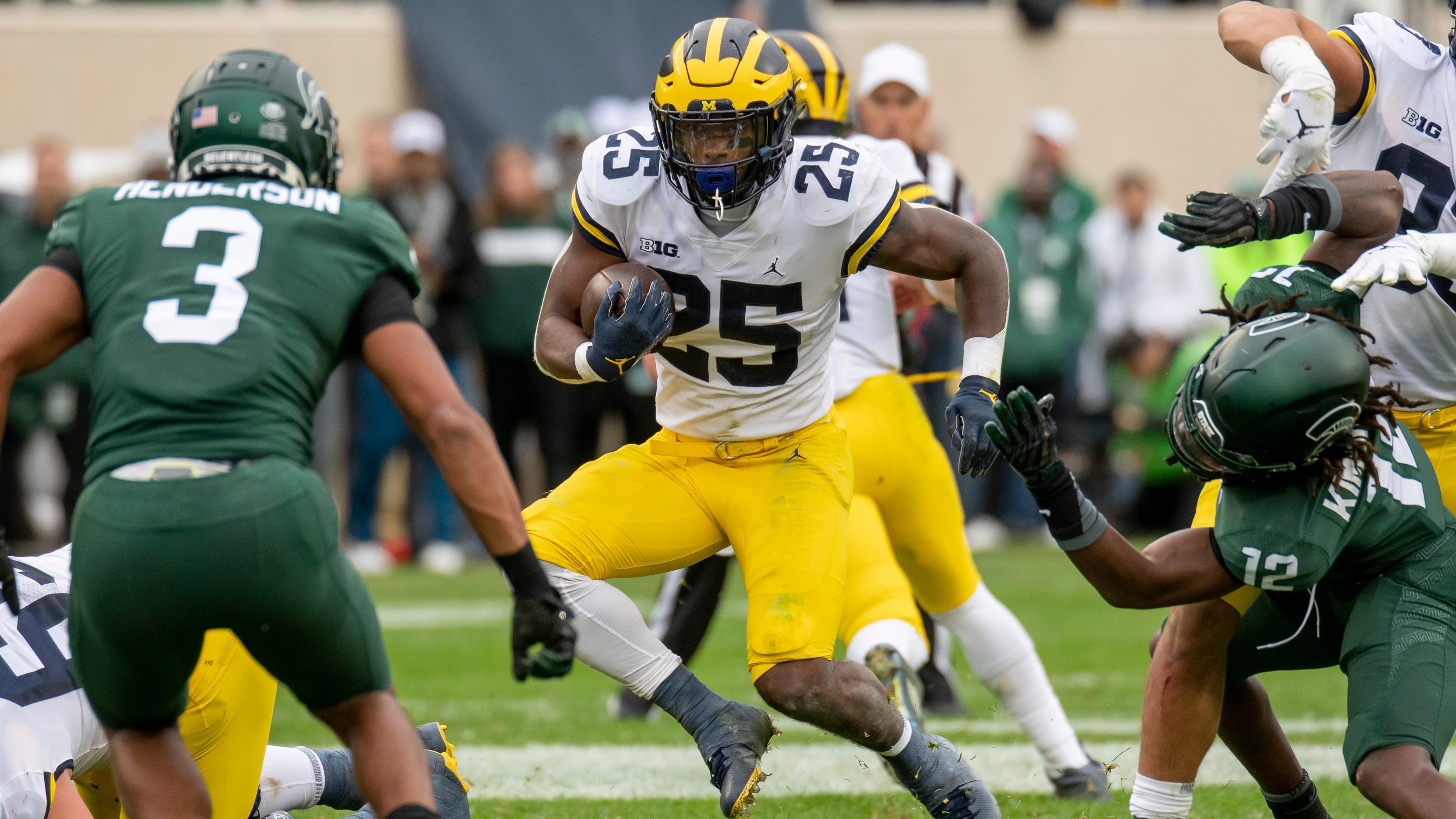 Titans select Michigan running back Hassan Haskins in 4th round of NFL