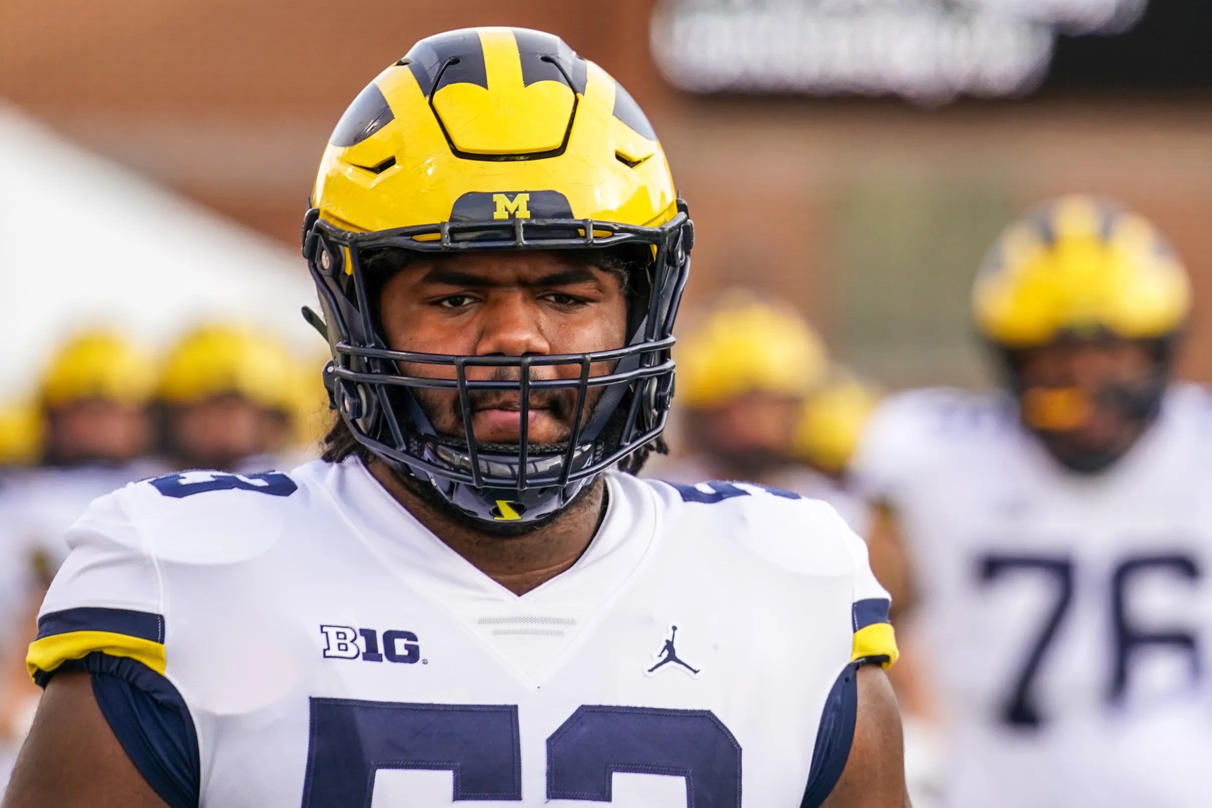 Trente Jones leaves Michigan vs. Indiana on cart