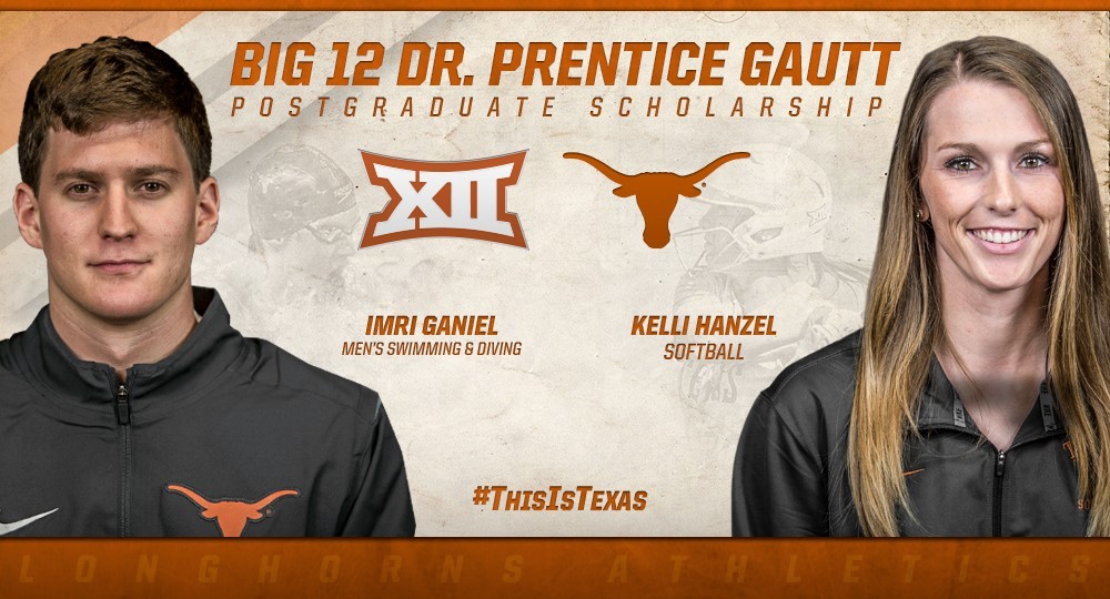 Ganiel, Hanzel earn Big 12 Dr. Prentice Gautt Postgraduate Scholarships
