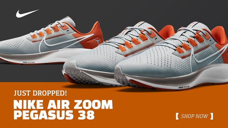 Nike Texas Longhorns Air Zoom Pegasus 38 shoes available Sept. 1