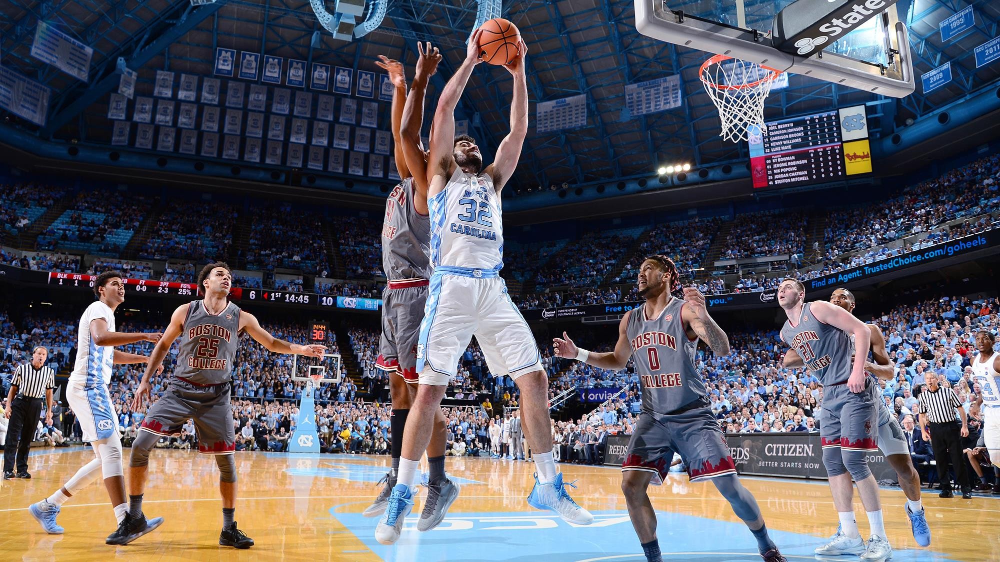 Tar Heels Dominate Boston College, 96-66