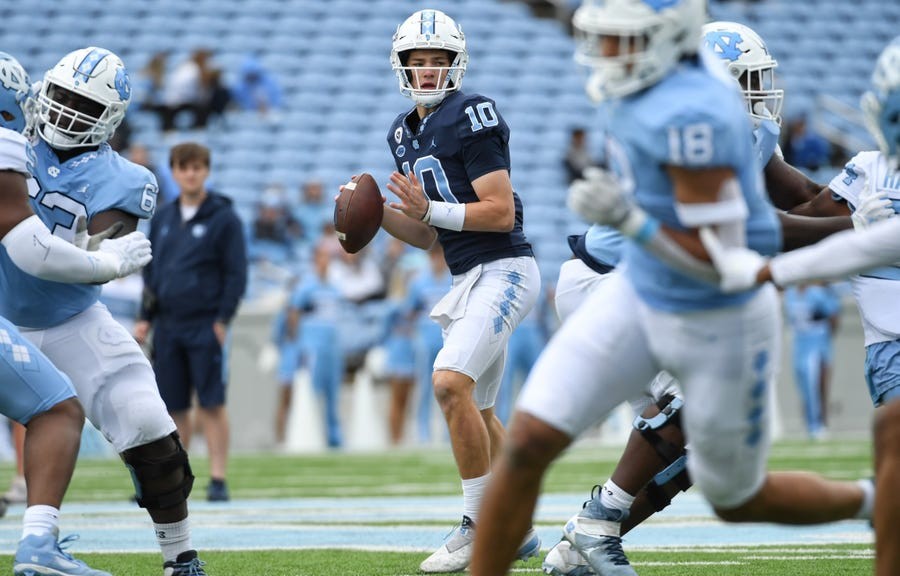 UNC spring football game extension of QB race between Jacolby