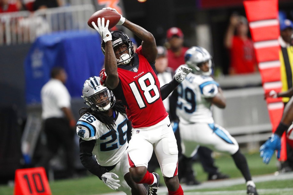 See Calvin Ridley catch his first NFL touchdown pass