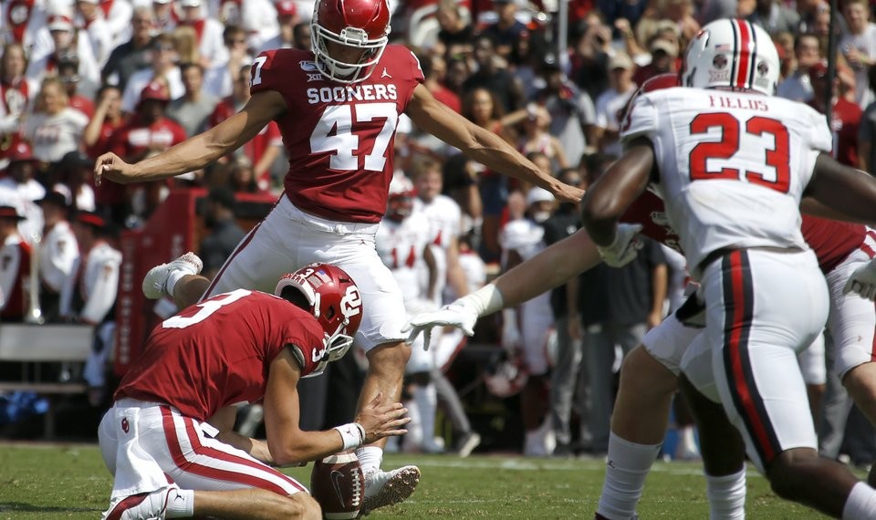 OU football Kicker competition cloudy heading into Kansas game