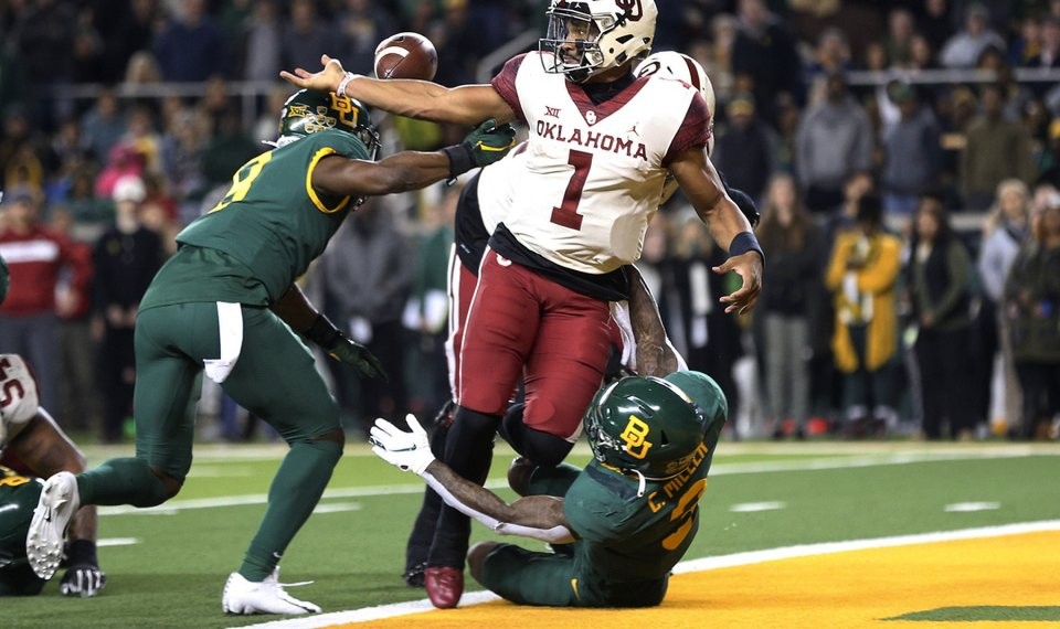 OU football Jalen Hurts worked on ball security during