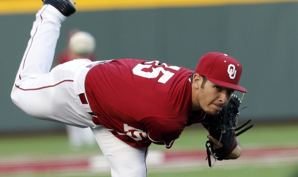 Kyle Tyler pitches Sooners past Jayhawks 42 in Big 12 tournament