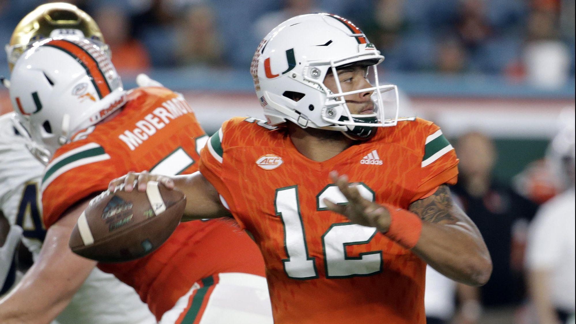 Miami Hurricanes' quarterback depth creating strong competition for