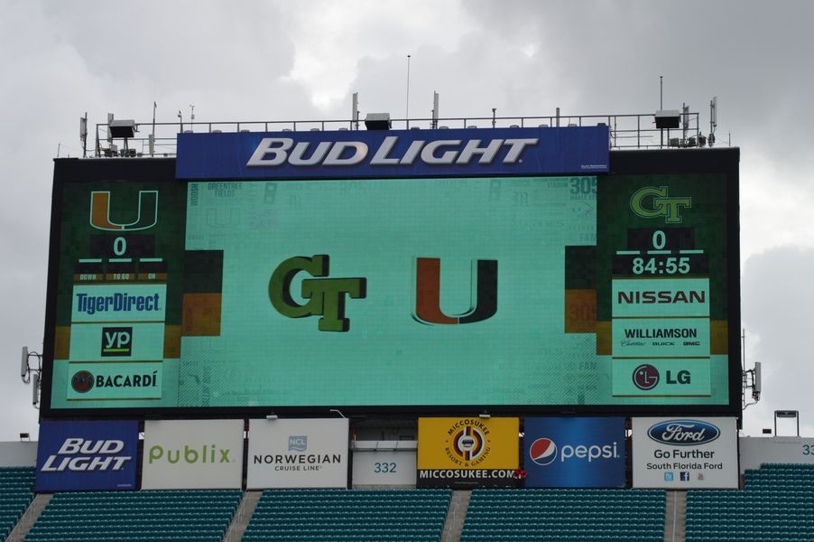 Miami Hurricanes Football Game Day Images GT at Miami