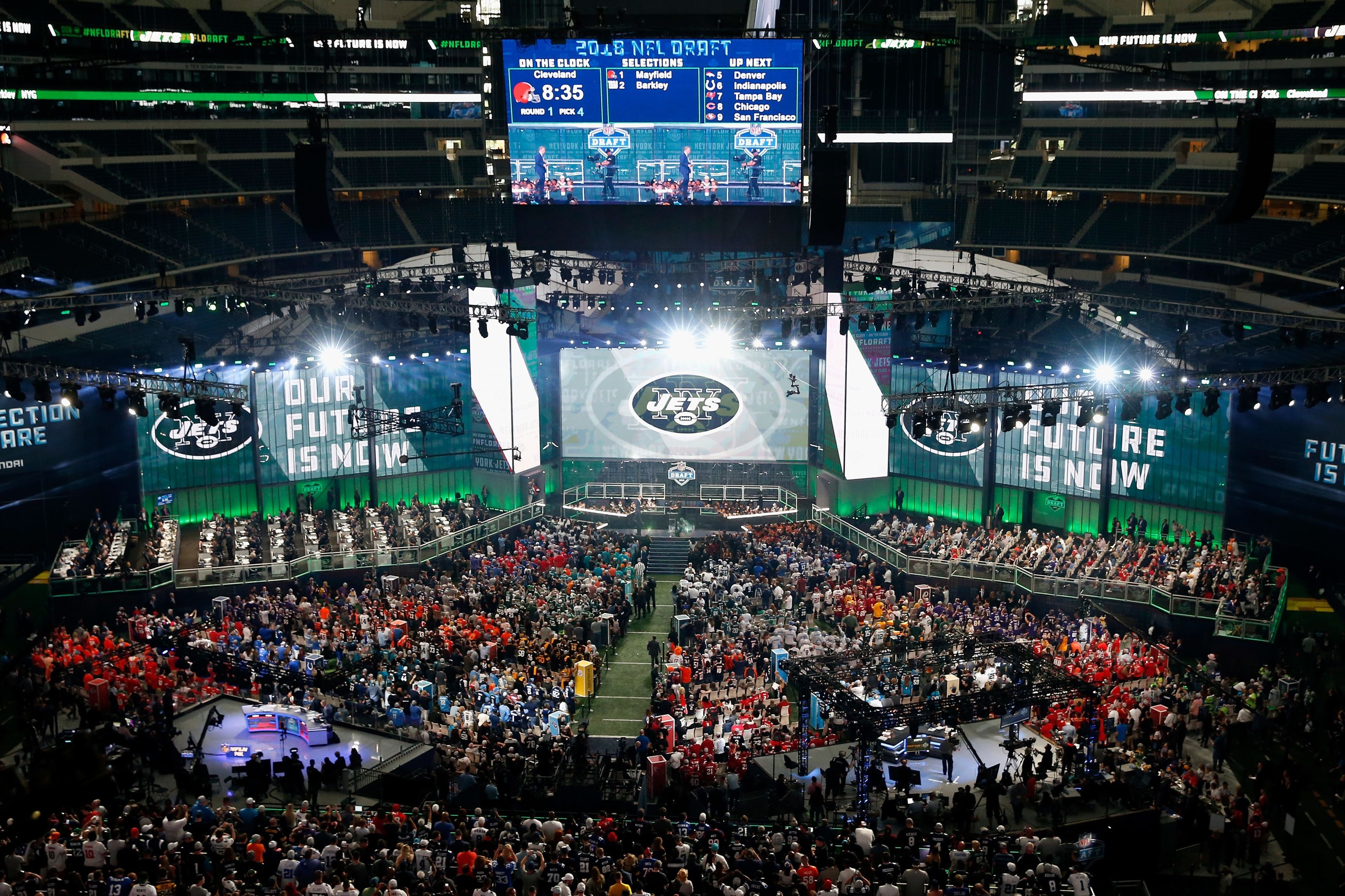 When do the Jets pick in Rounds 47?