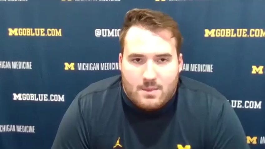 Michigan football's Andrew Stueber describes the different approach of
