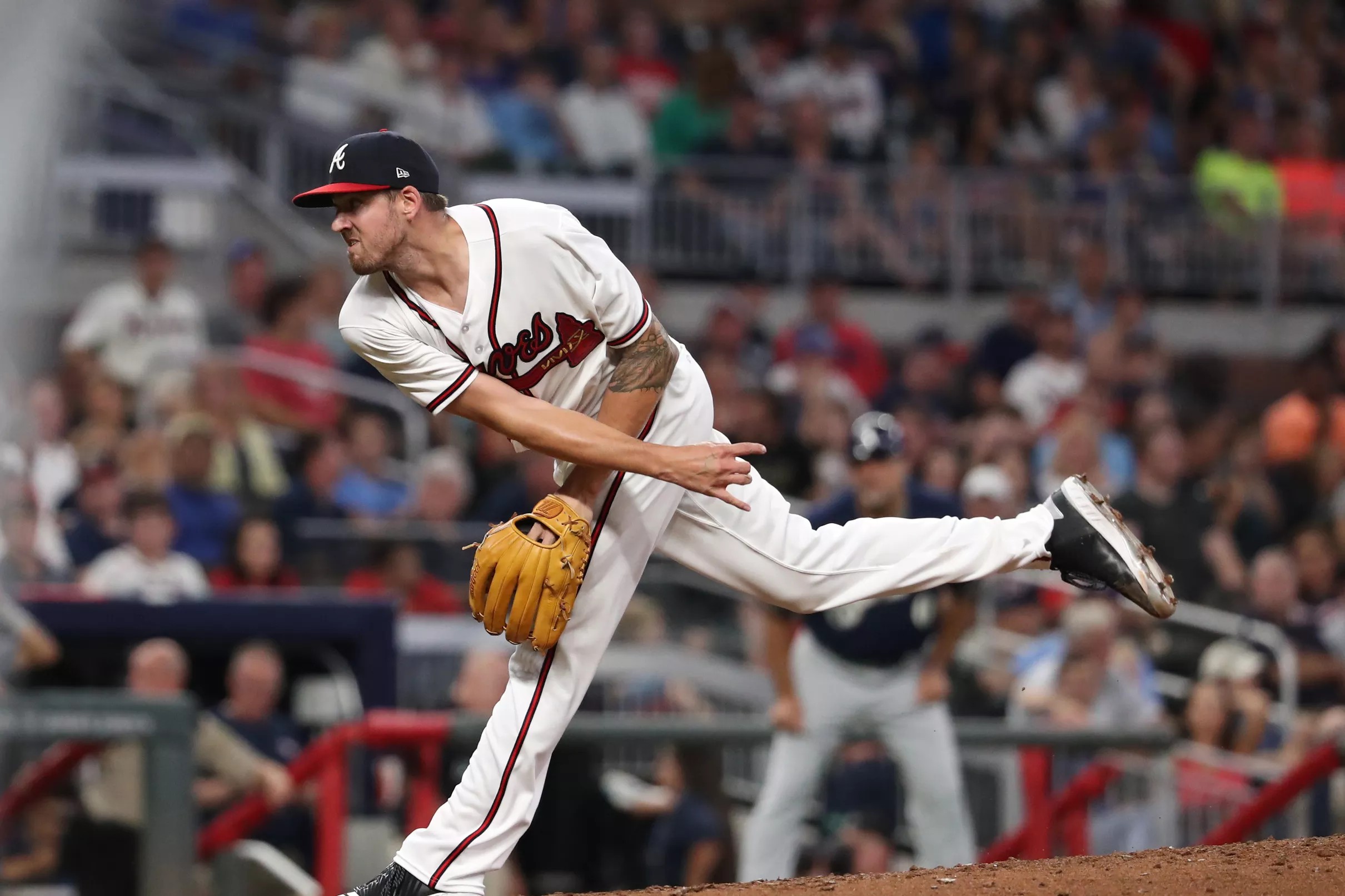 Aug 10, 2018; Atlanta, GA, USA; Atlanta Braves starting pitcher Kevin