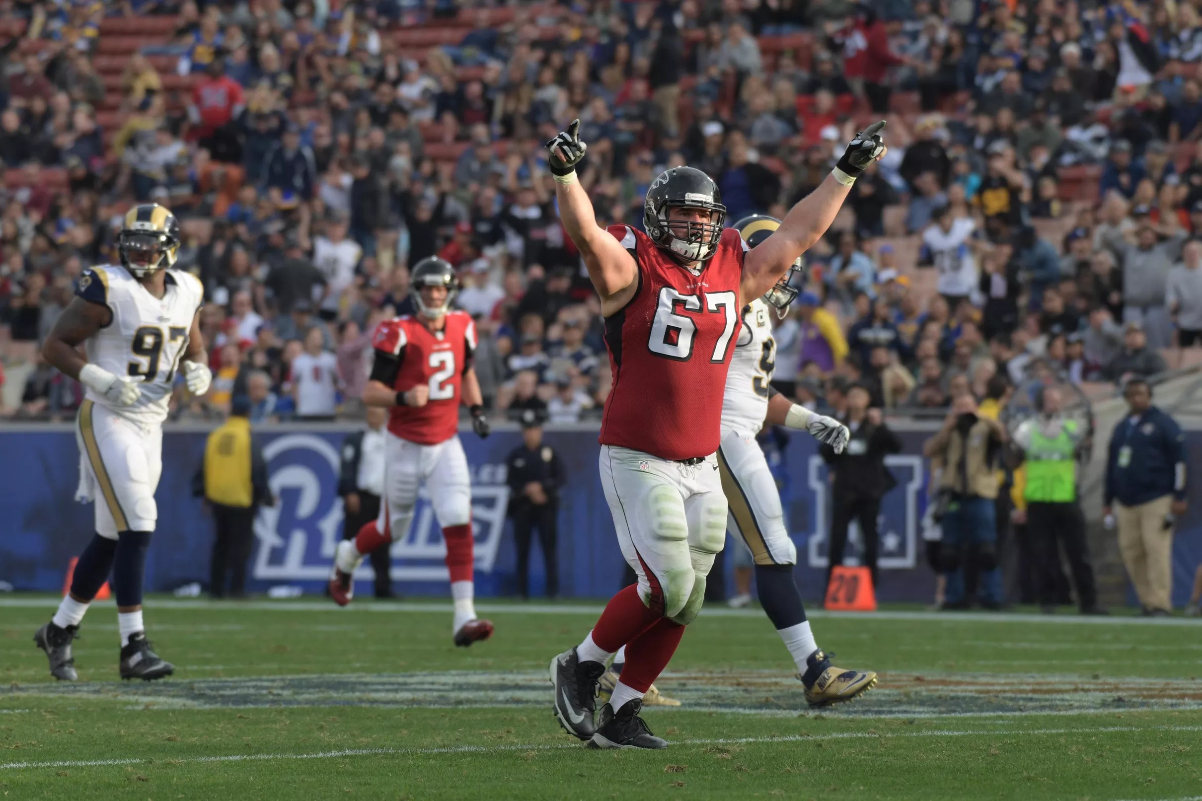 The Atlanta Falcons play the Los Angeles Rams on Saturday Night