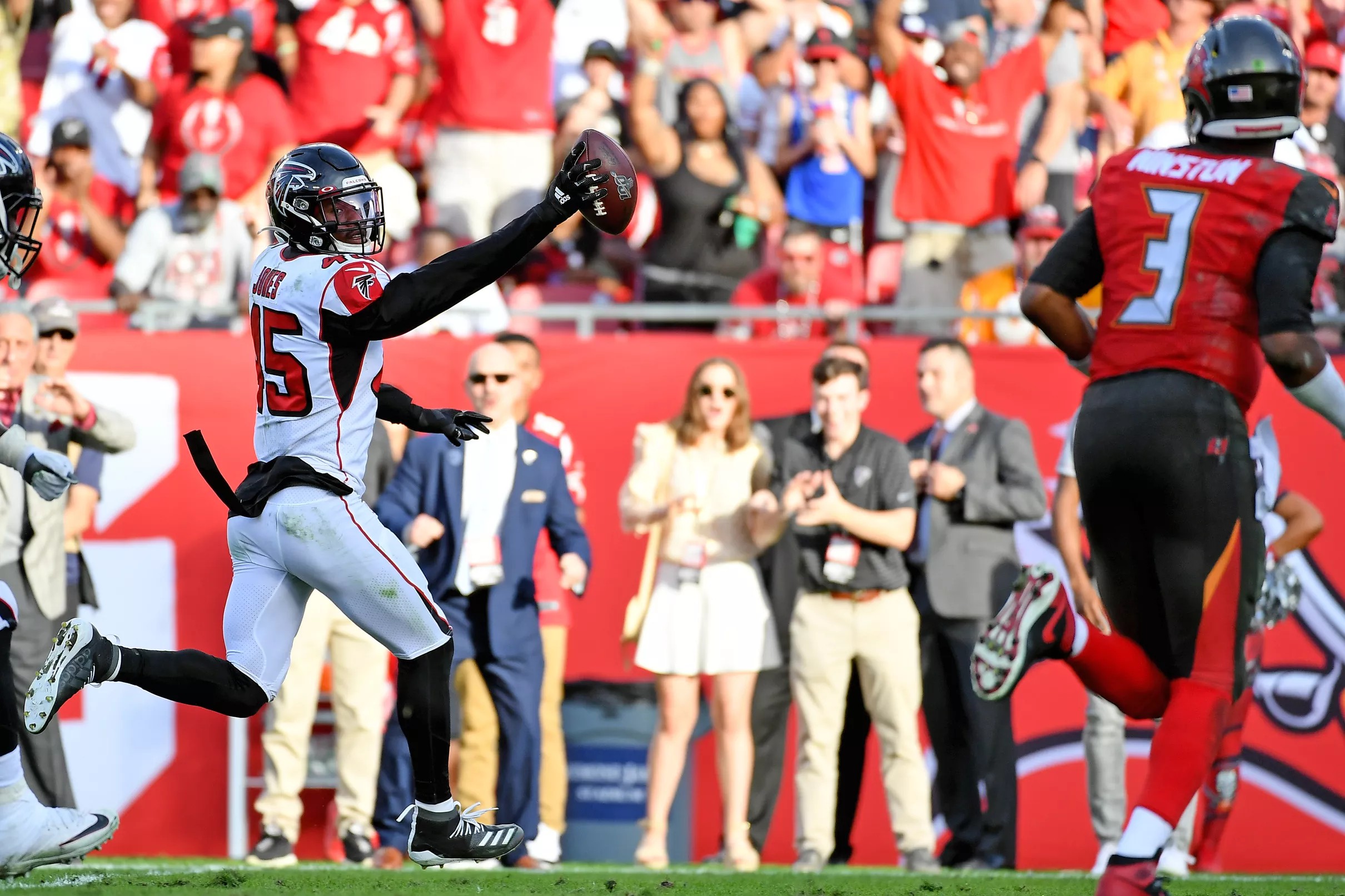 Jameis Winston angers football gods, throws 30th interception against the Falcons